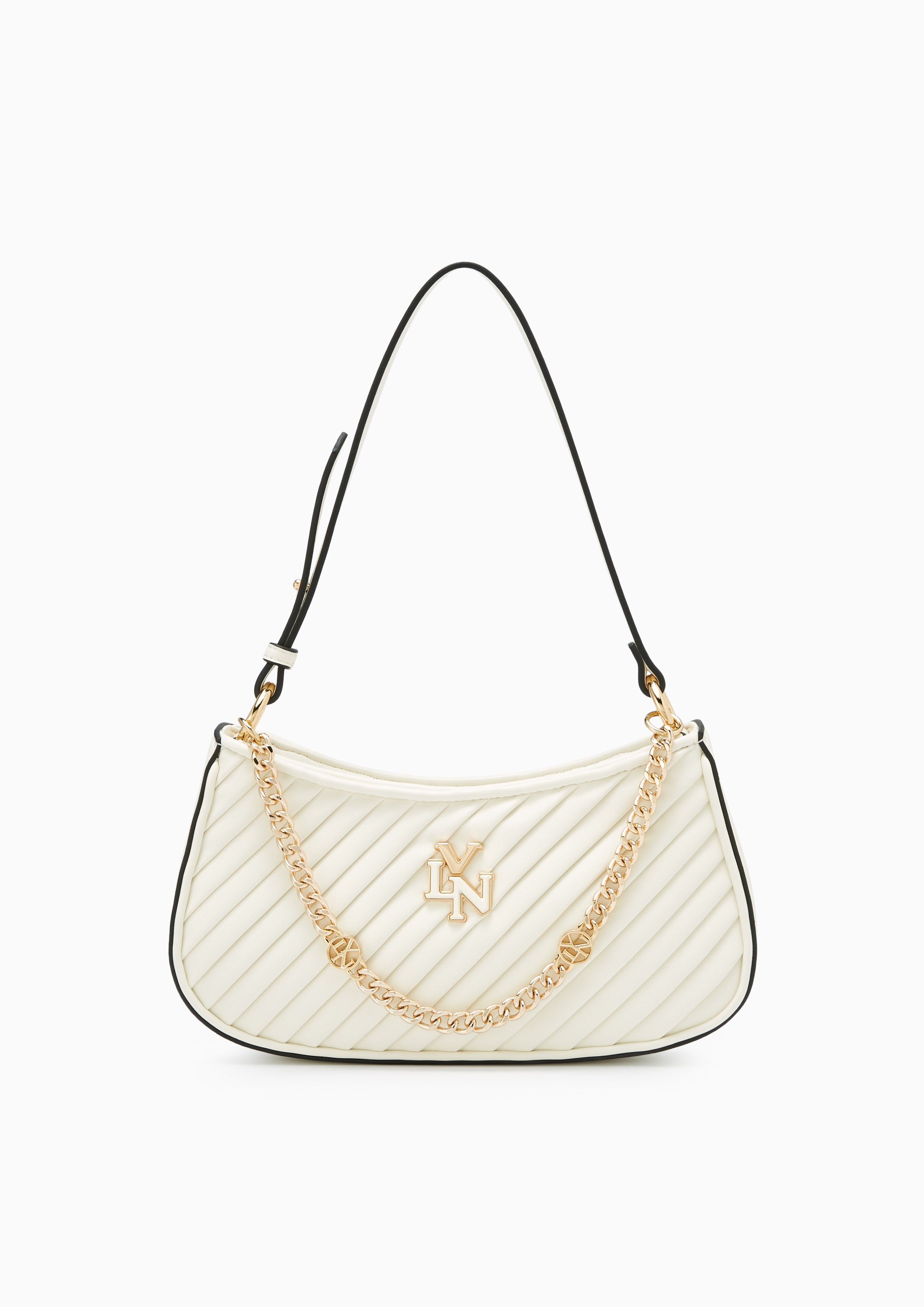 Pleat Brighton Shoulder Bag Ivory ร้านลินออนไลน์อย่างเป็นทางการ