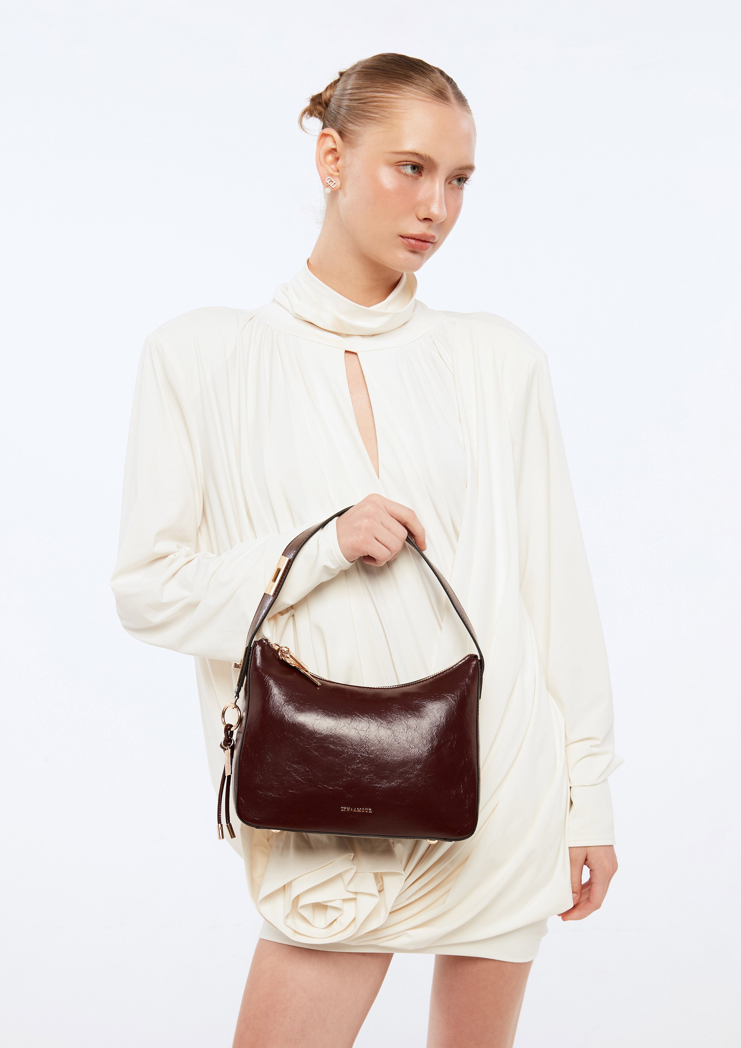 Cora M Shoulder Bag Dark Red