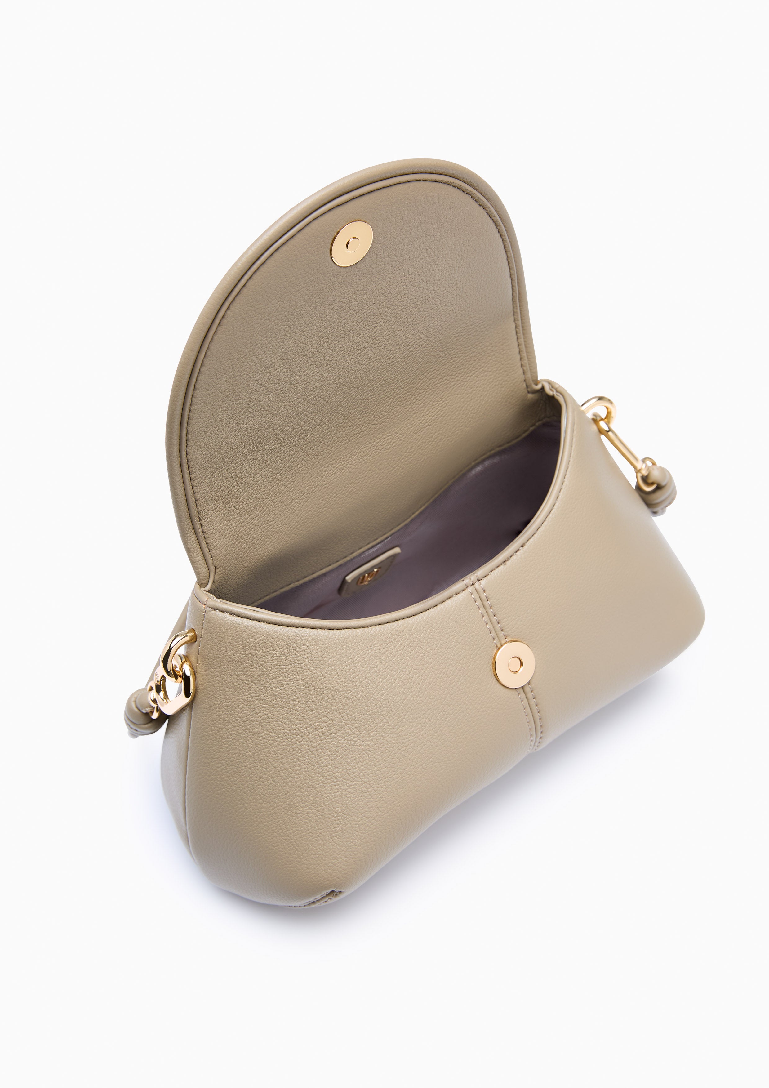 Pillow Flap Shoulder Bag Taupe