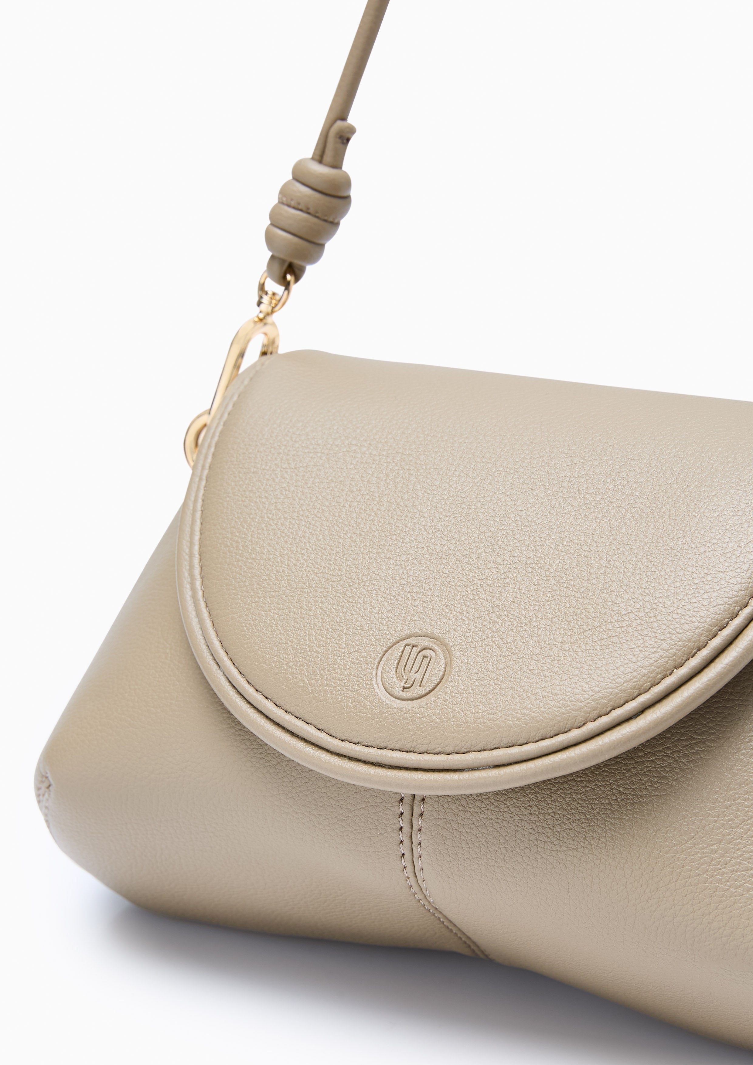 Pillow Flap Shoulder Bag Taupe