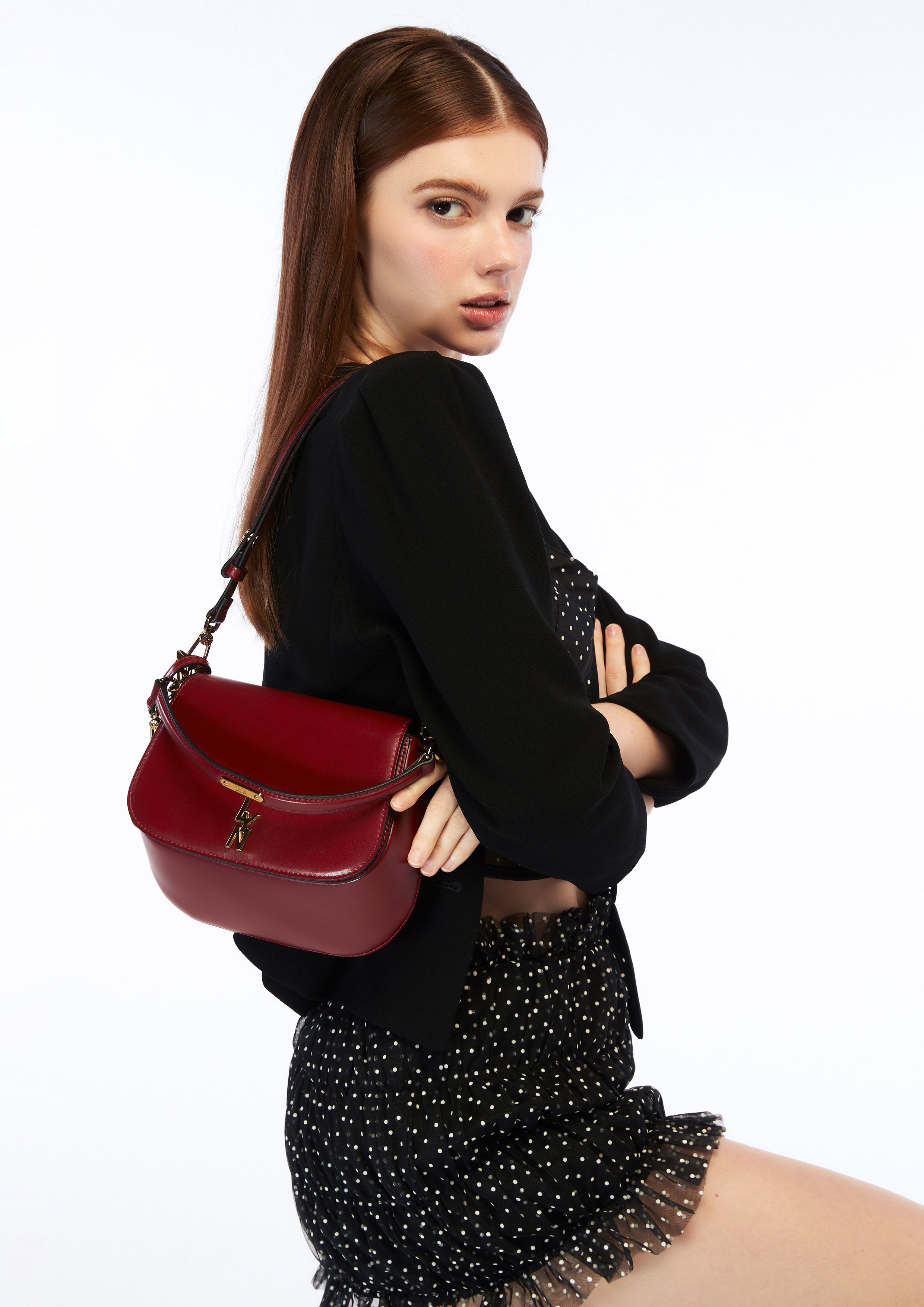 Ardel S Shoulder Bag Dark Red