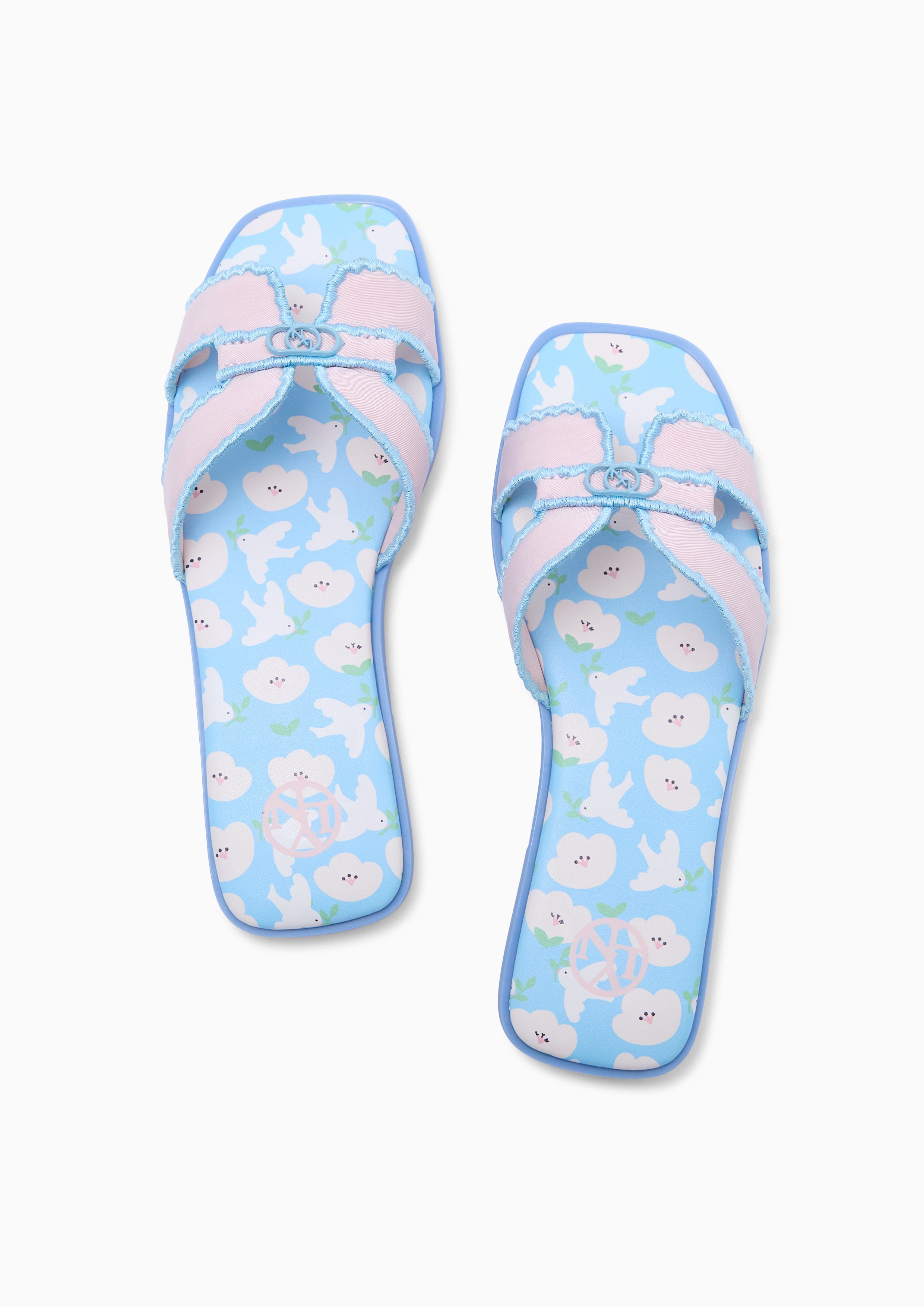 Hey Girl Mini Flat Sandals For Girls Blue