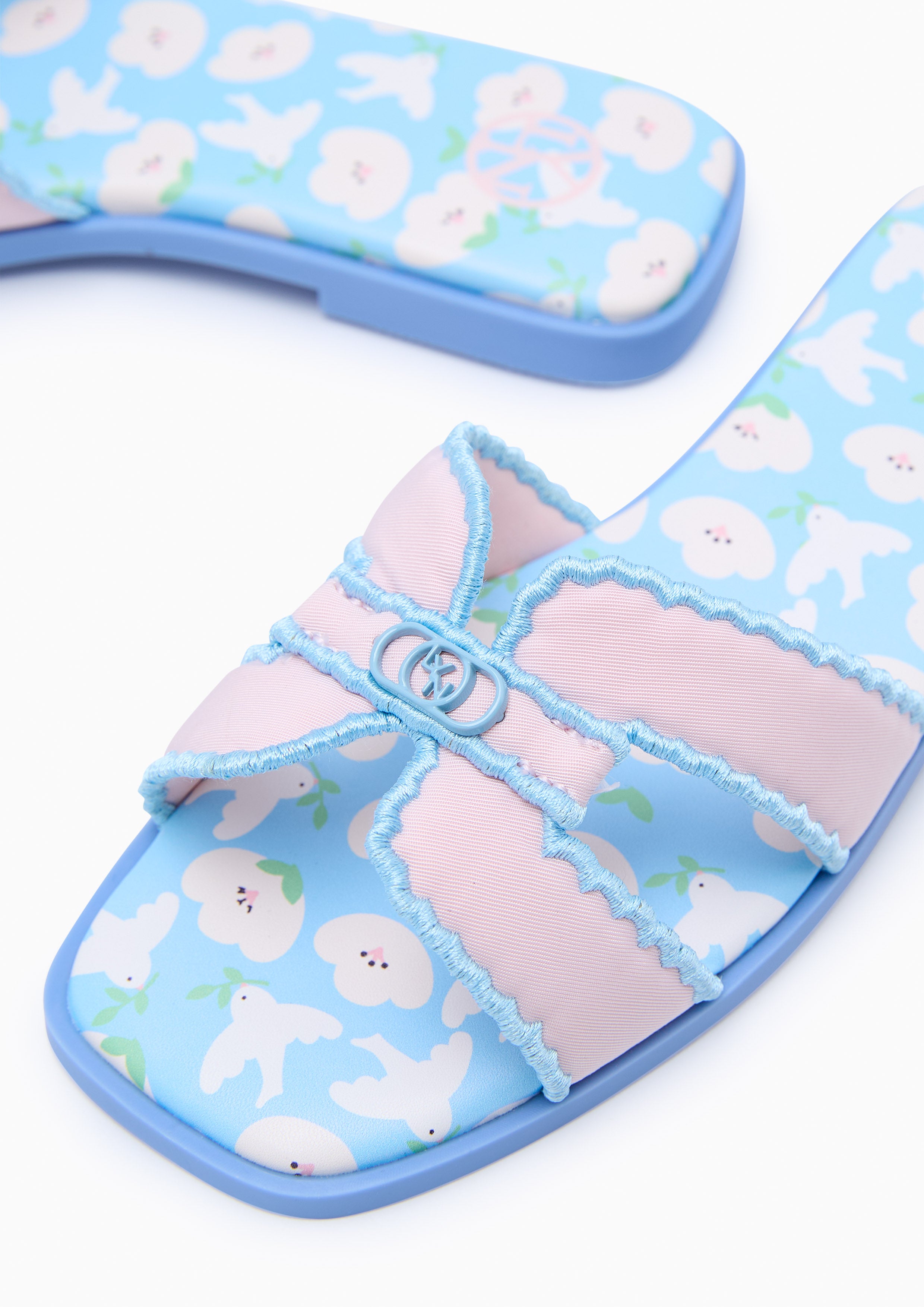 Hey Girl Mini Flat Sandals For Girls Blue