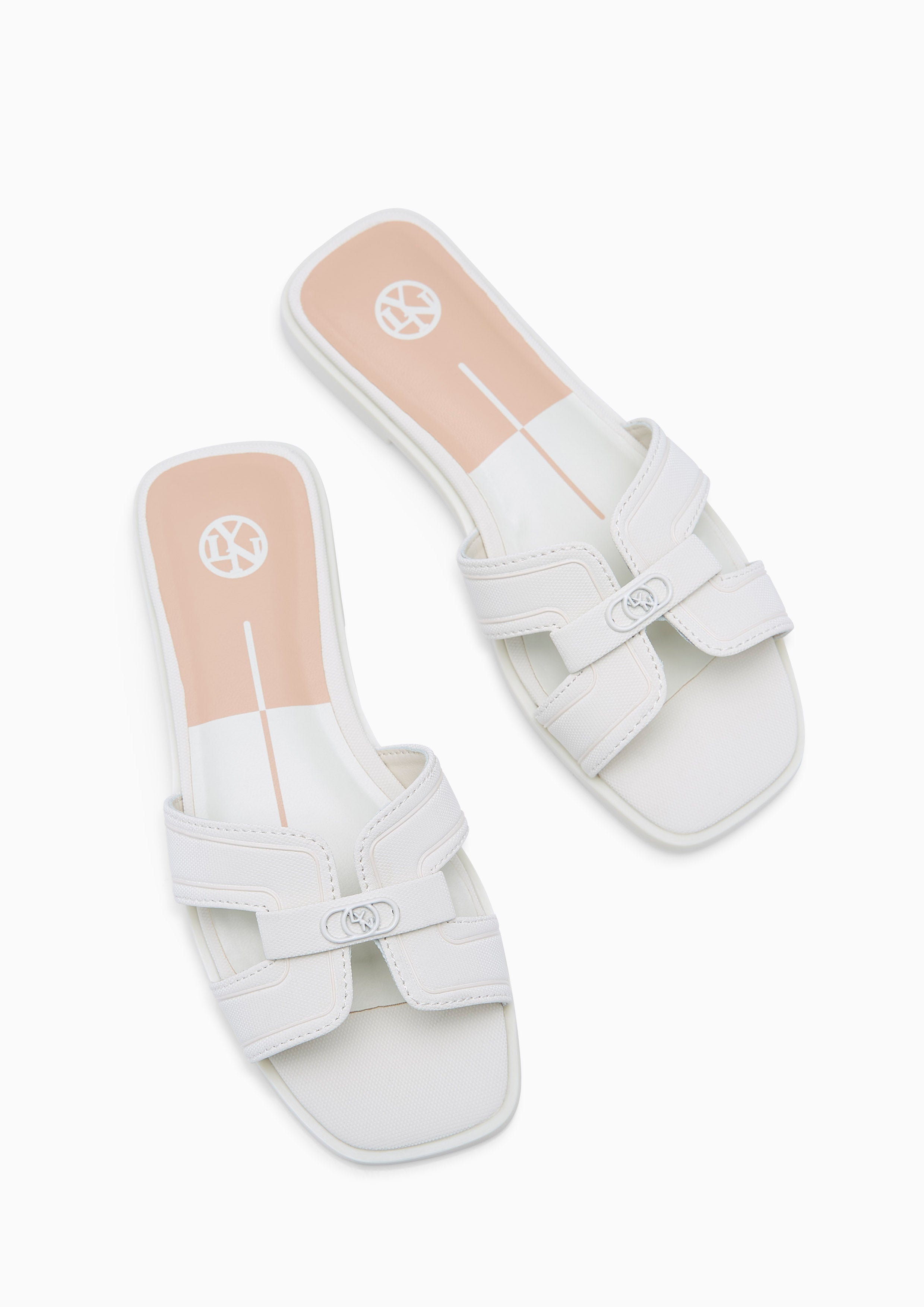 Hey Monotone Mini Flat Sandals (For Kids) White
