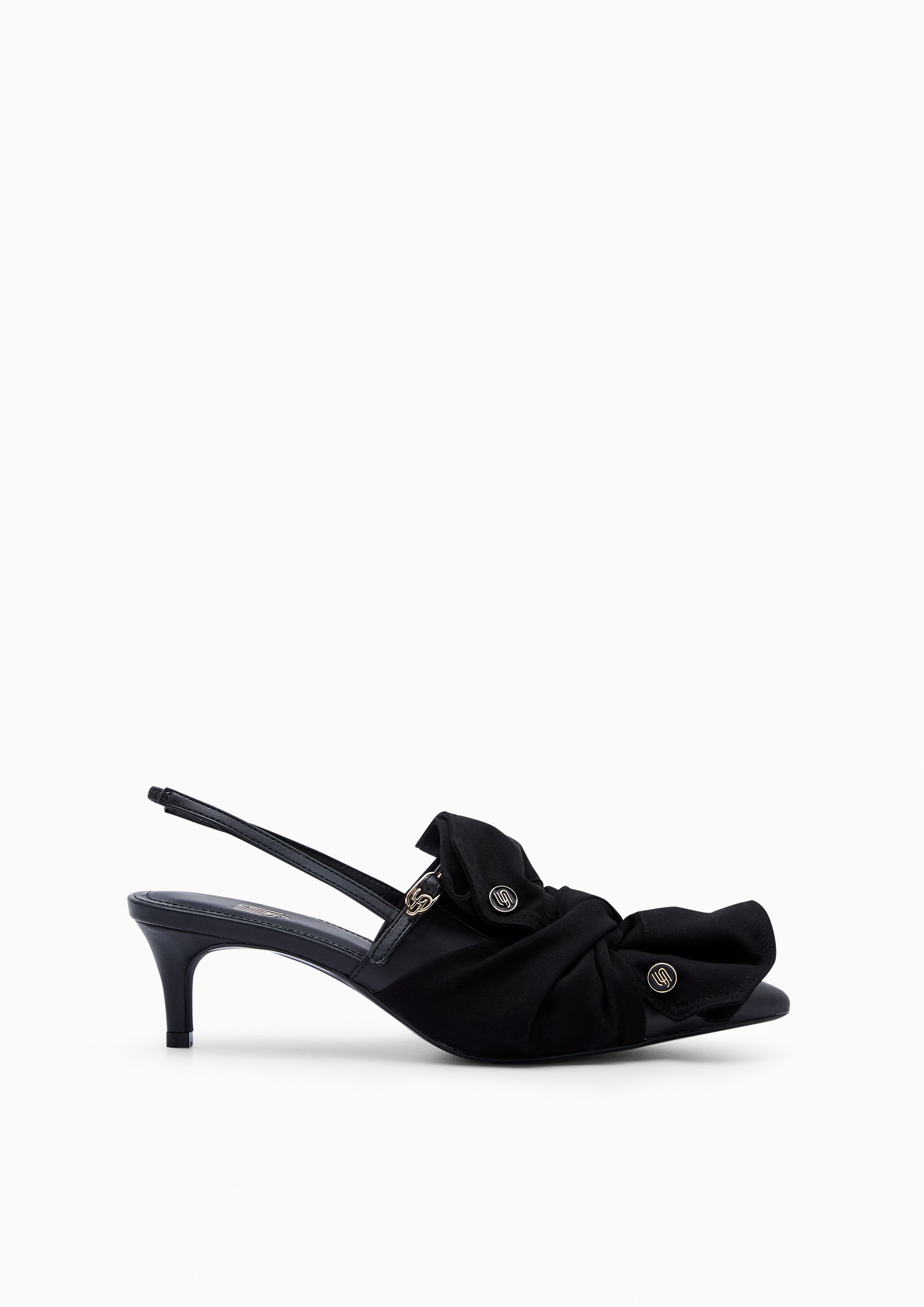 Arin Infinite Slingback Mid Heels Black