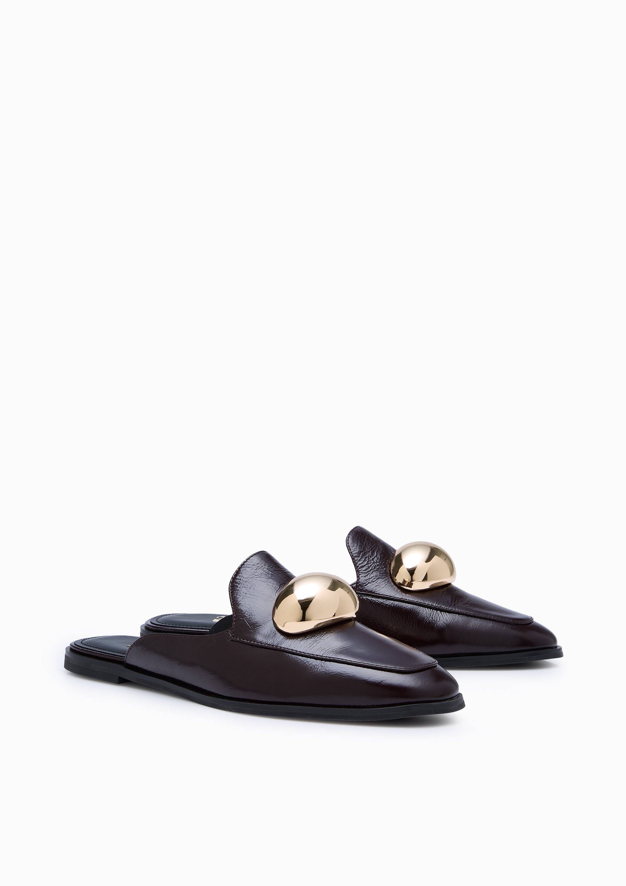 Amina Infinite Mules Dark Red