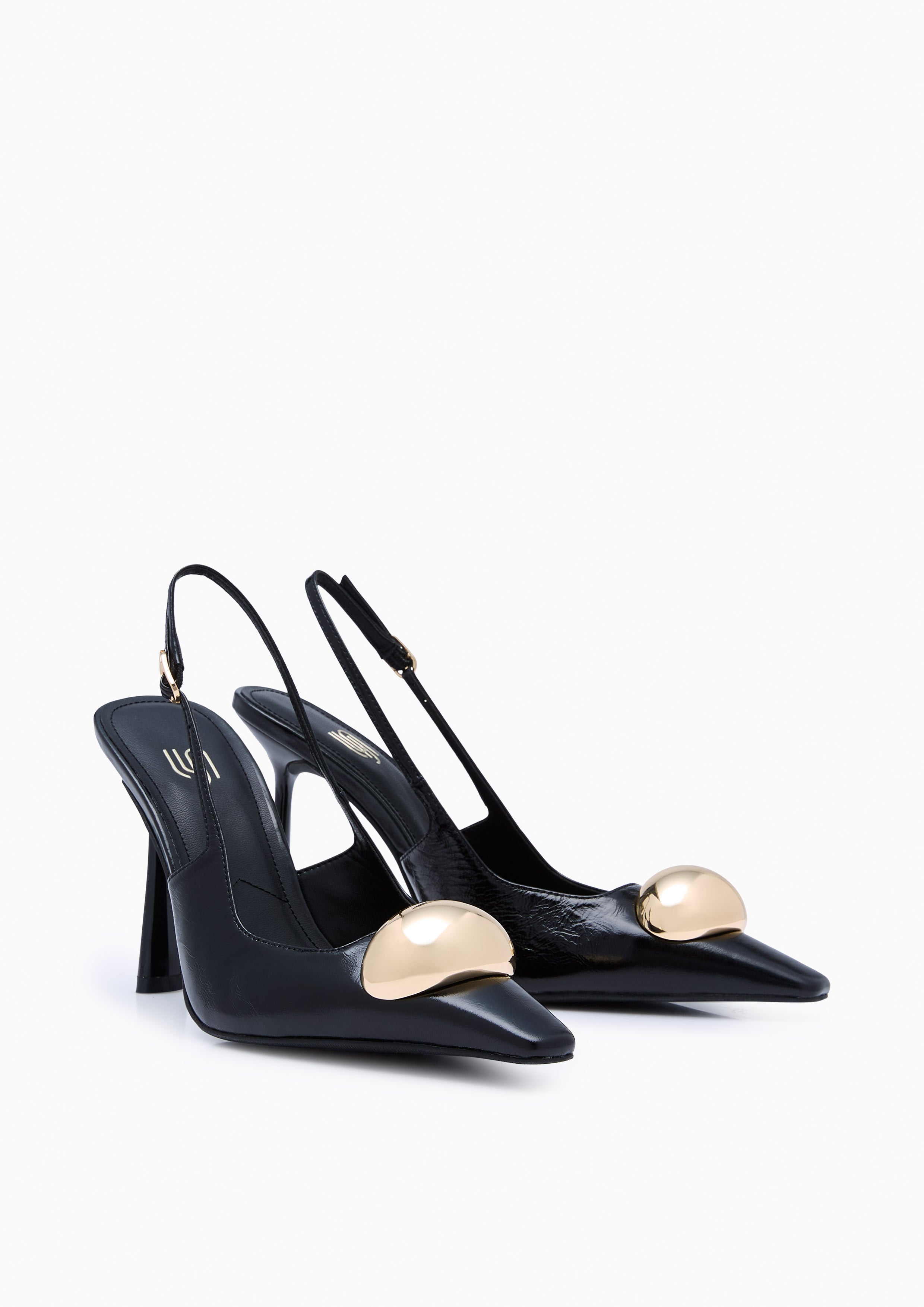 Galia Slingback Heels Black