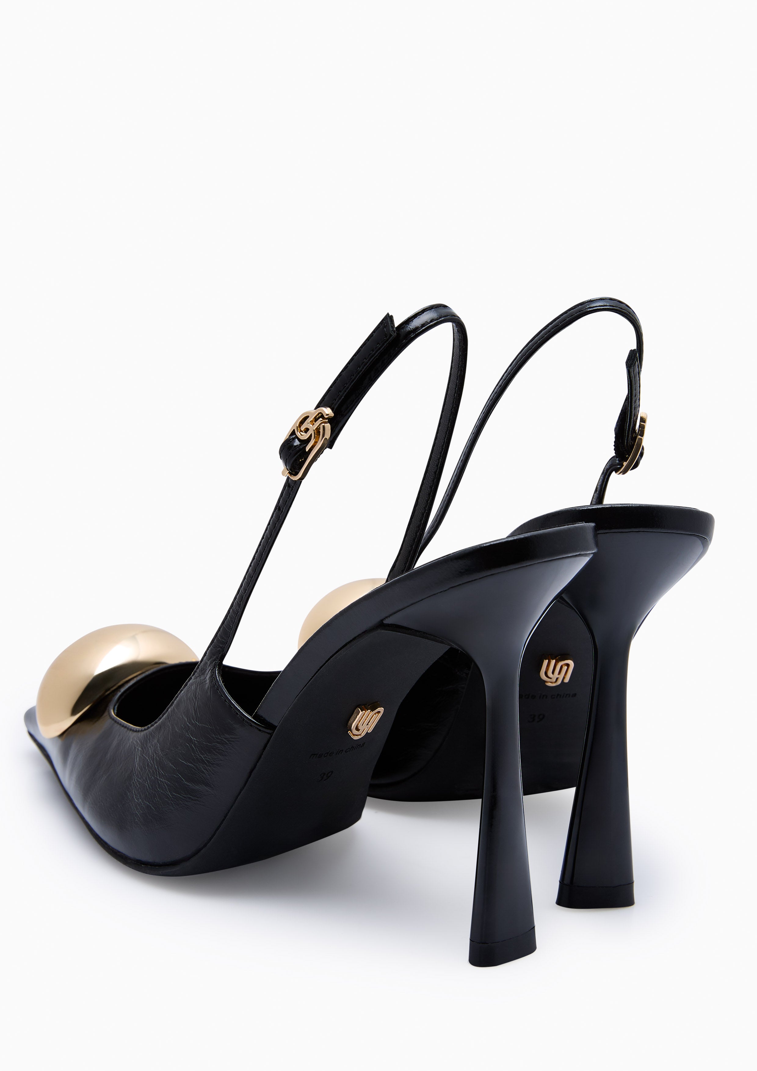Galia Slingback Heels Black