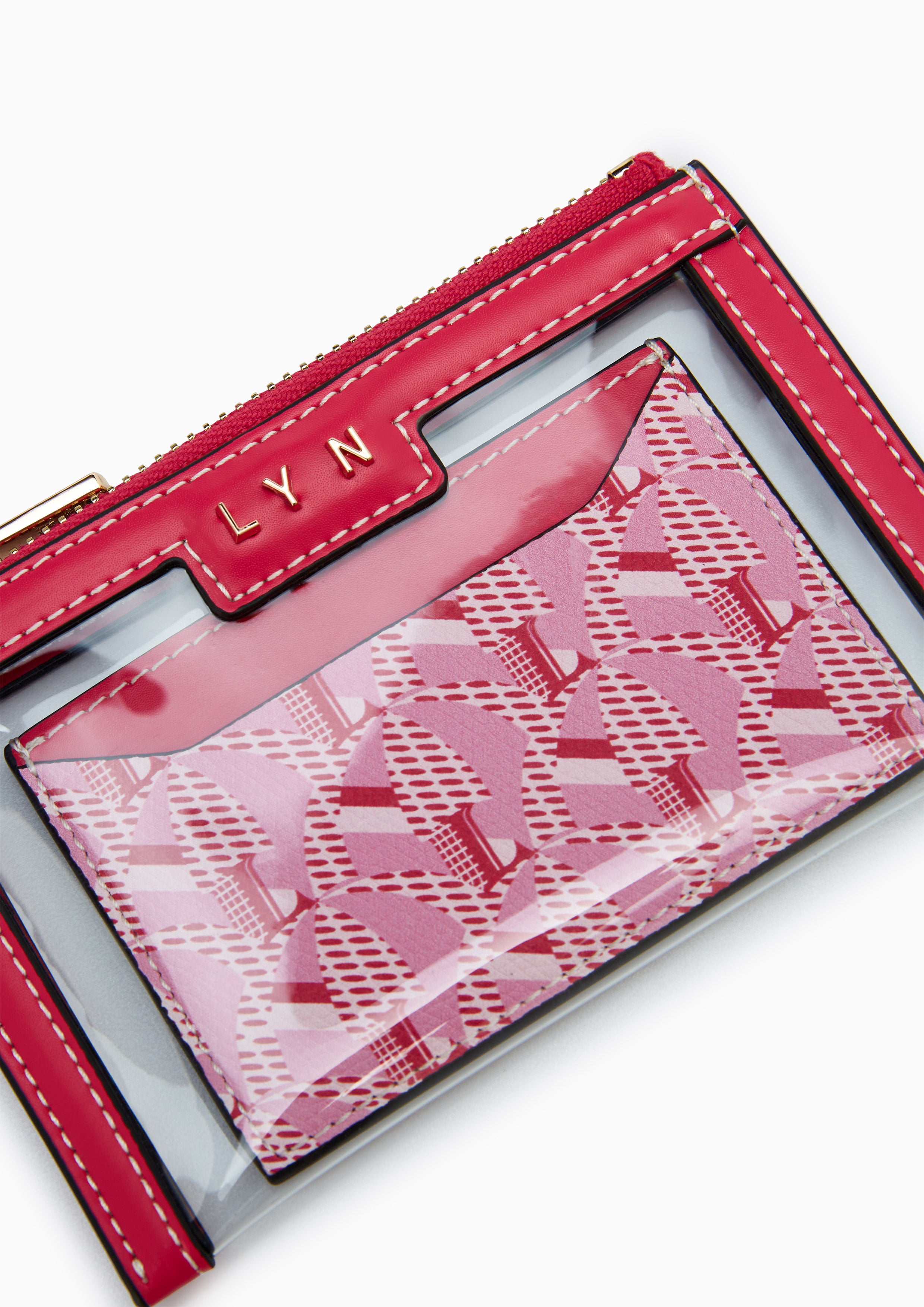 Solanory Vinyl Zip Wristlet Pink