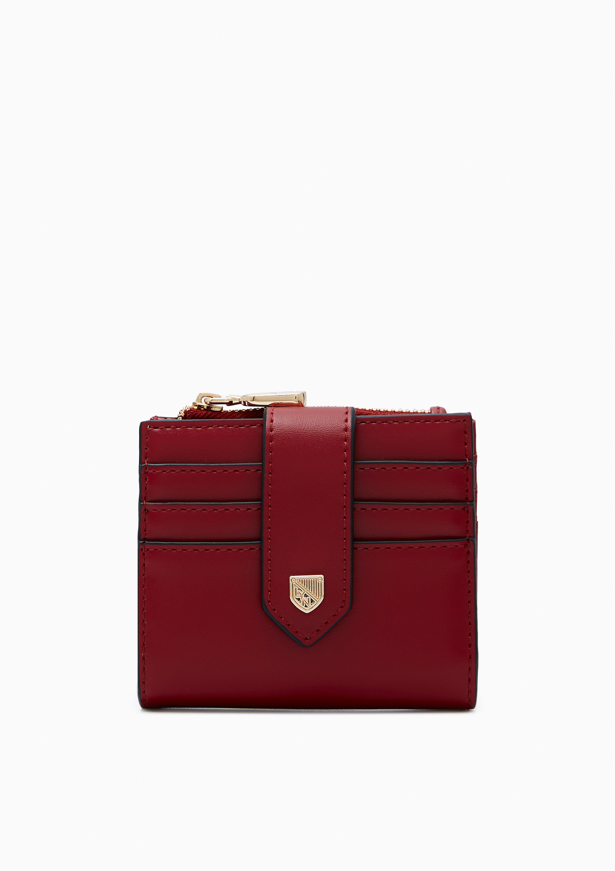 Re-Edit Slim Card Short Wallet Red