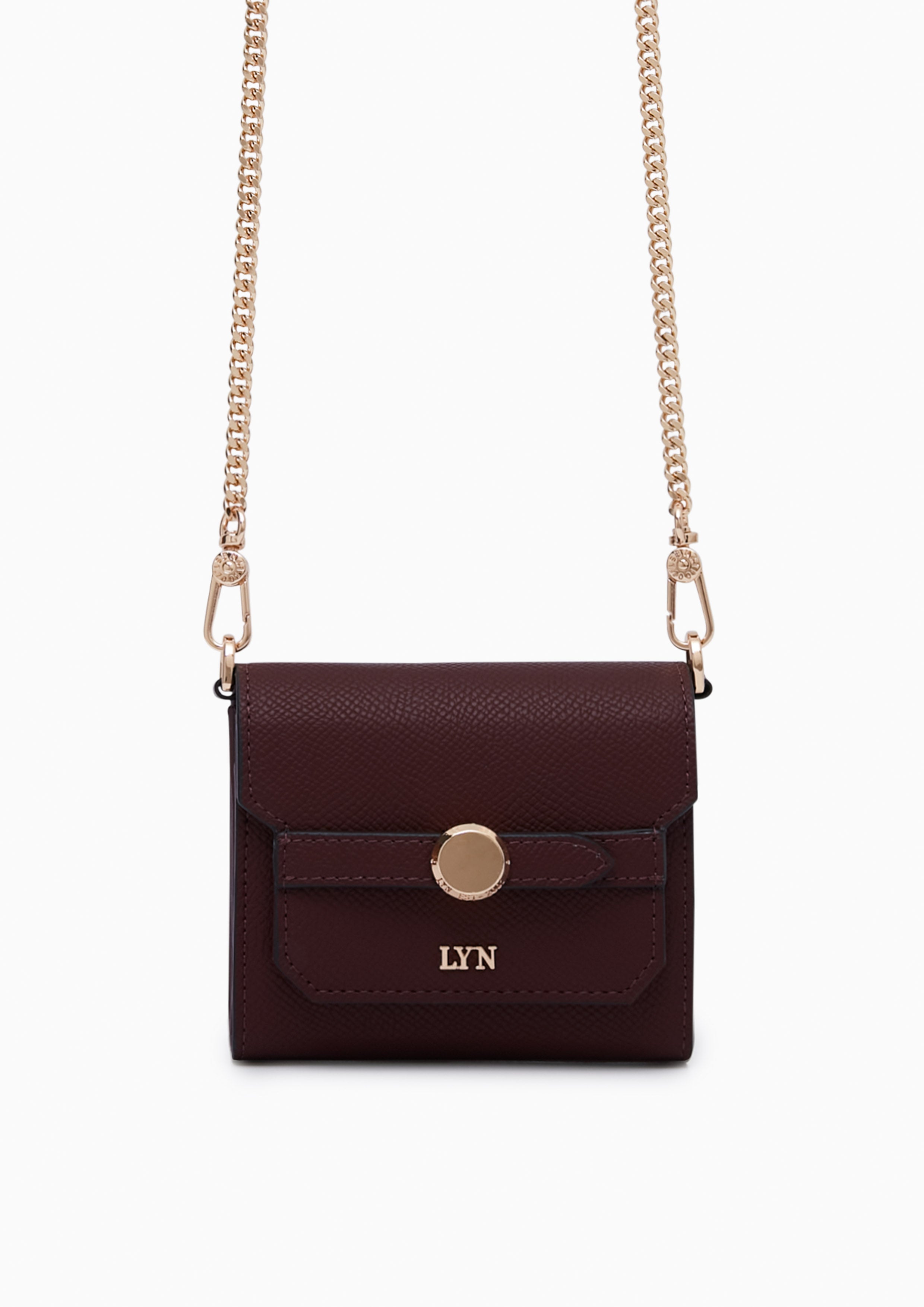 Andera Short Wallet on Chain Dark Red