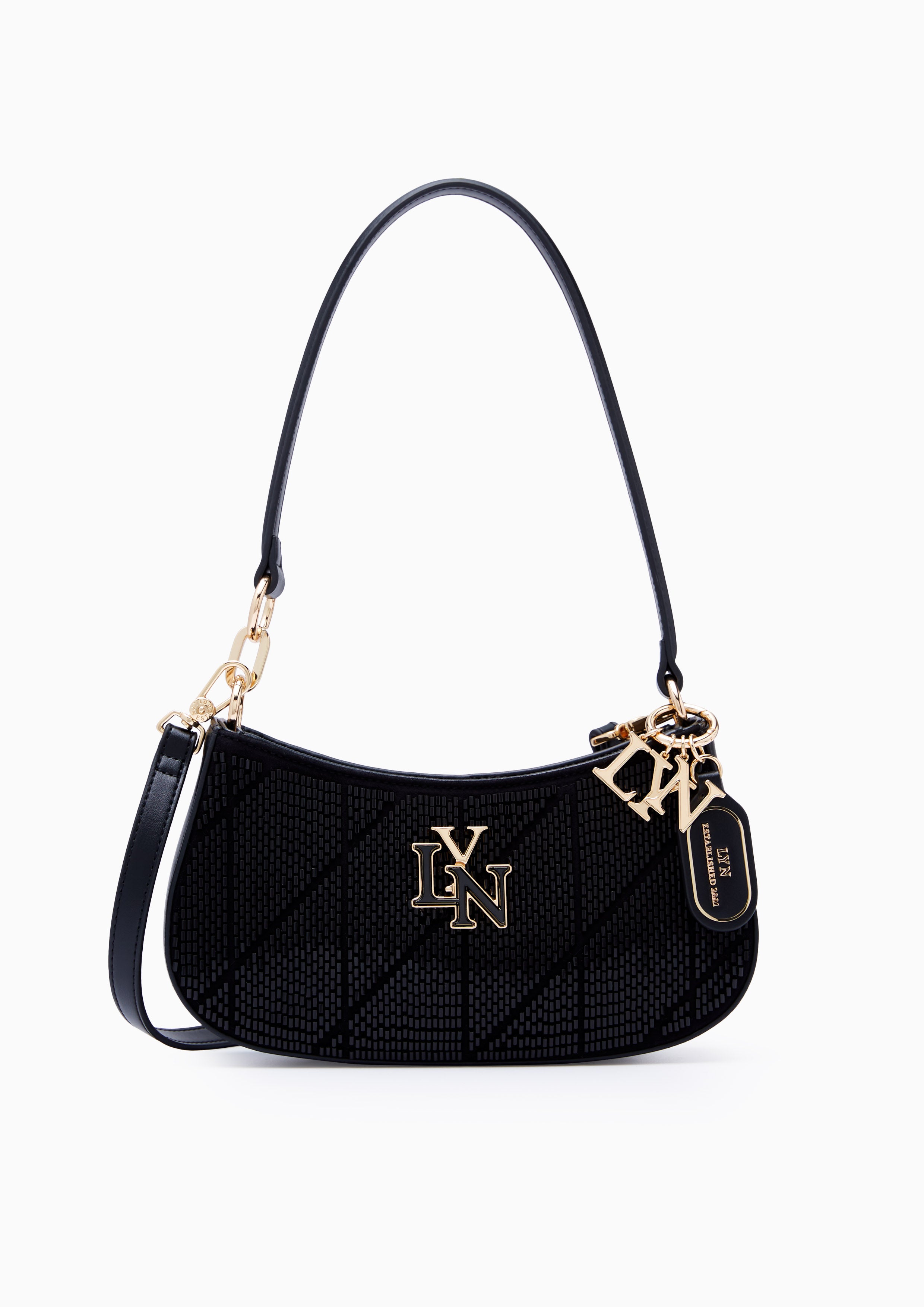 New Gastonia Rita Bead Shoulder Bag Black