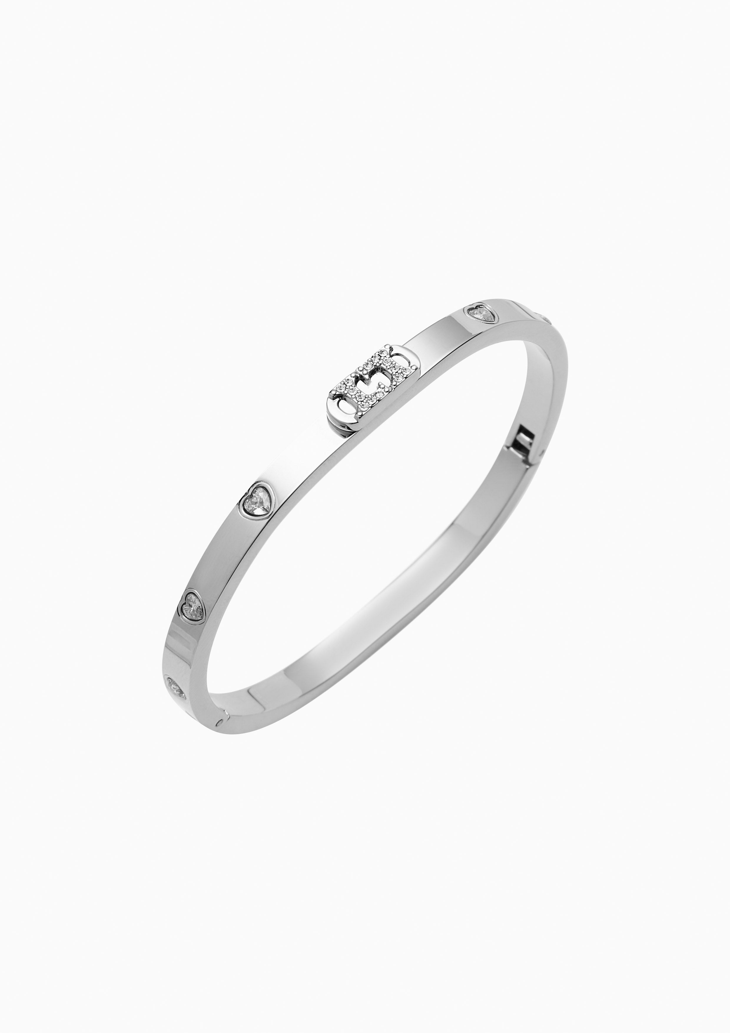 Lady Abigail Gem Bangle Silver