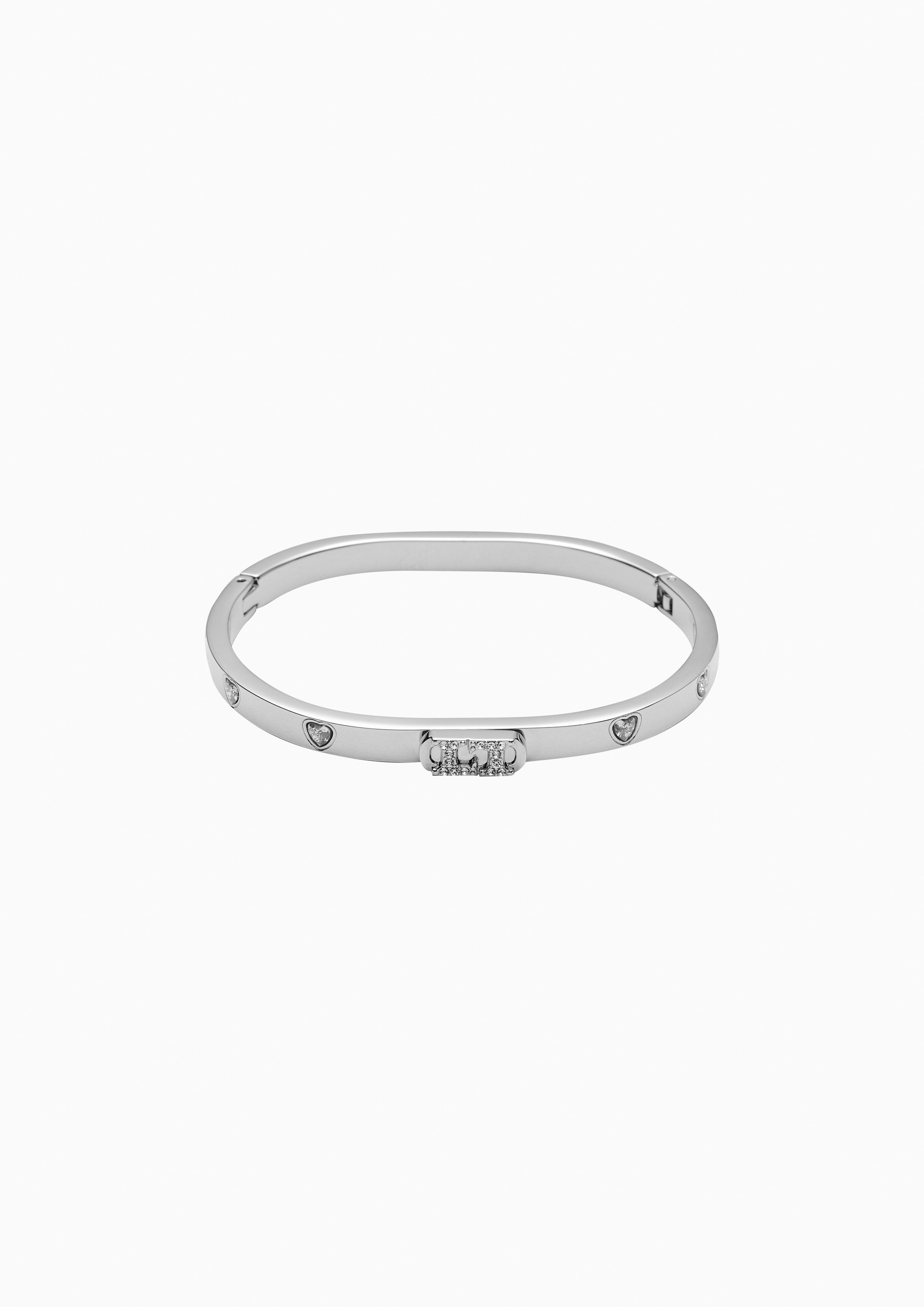 Lady Abigail Gem Bangle Silver