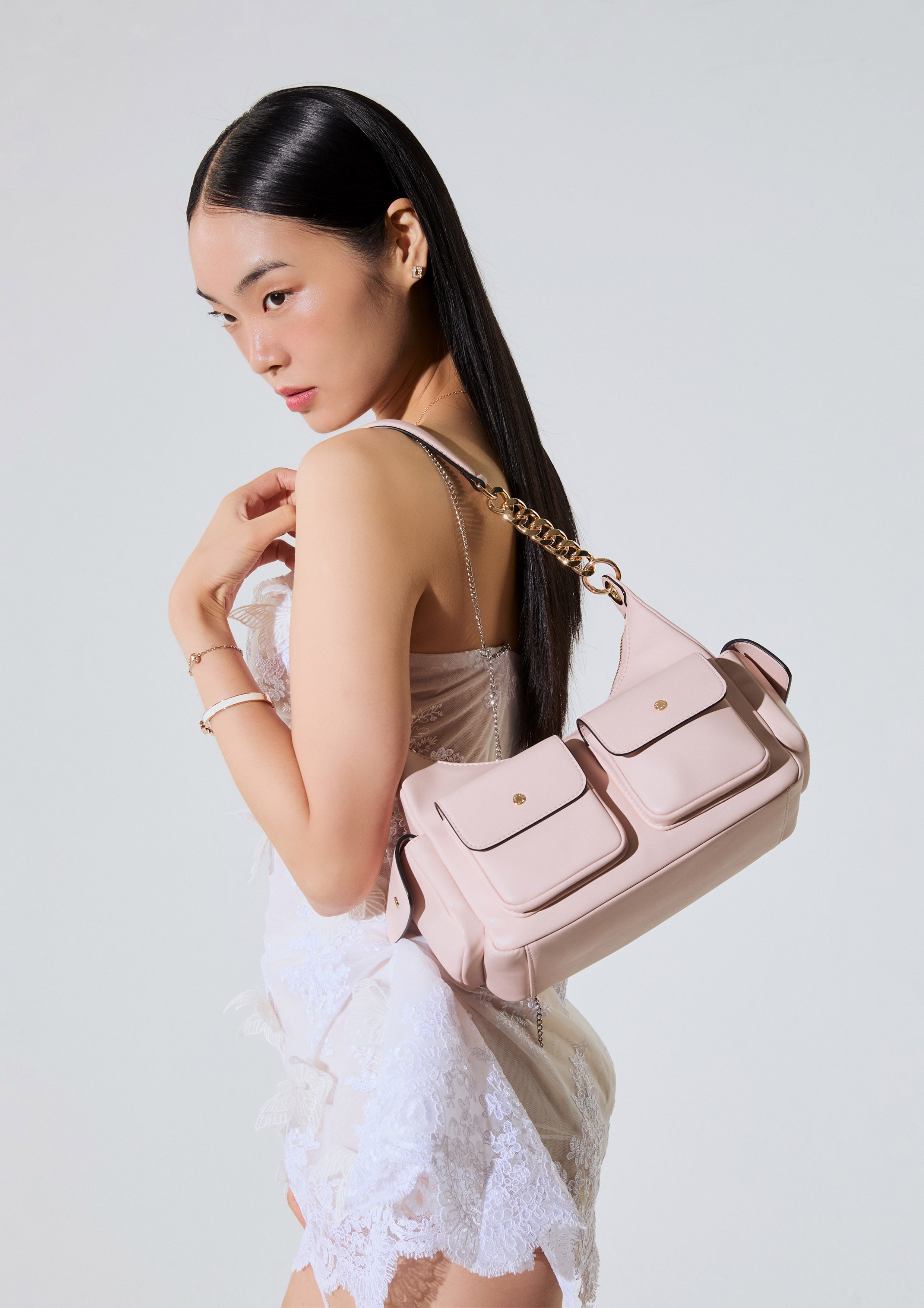 Renny M Shoulder Bag Nude