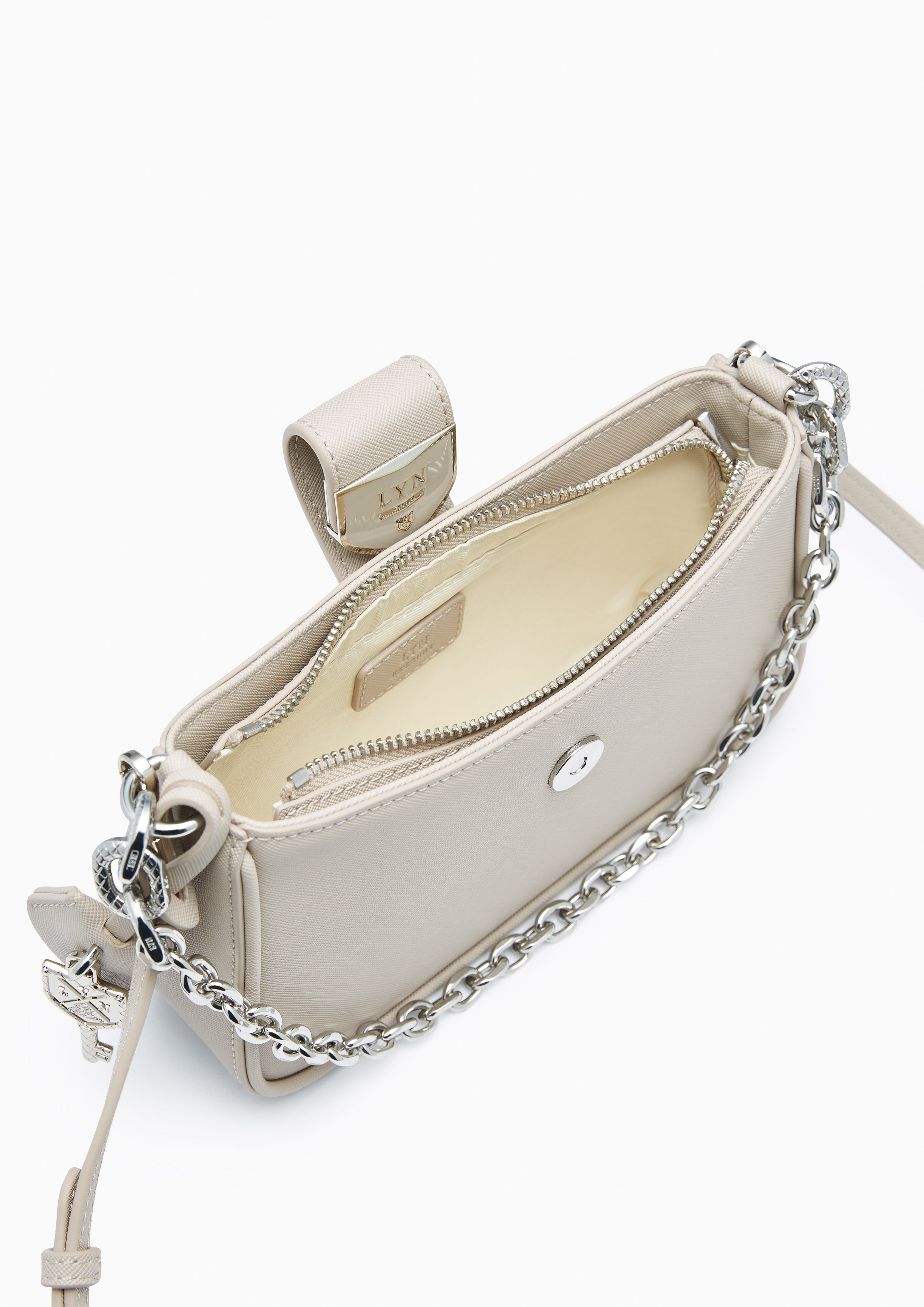 Re-Edit Casia Athella Shoulder Bag Light Grey