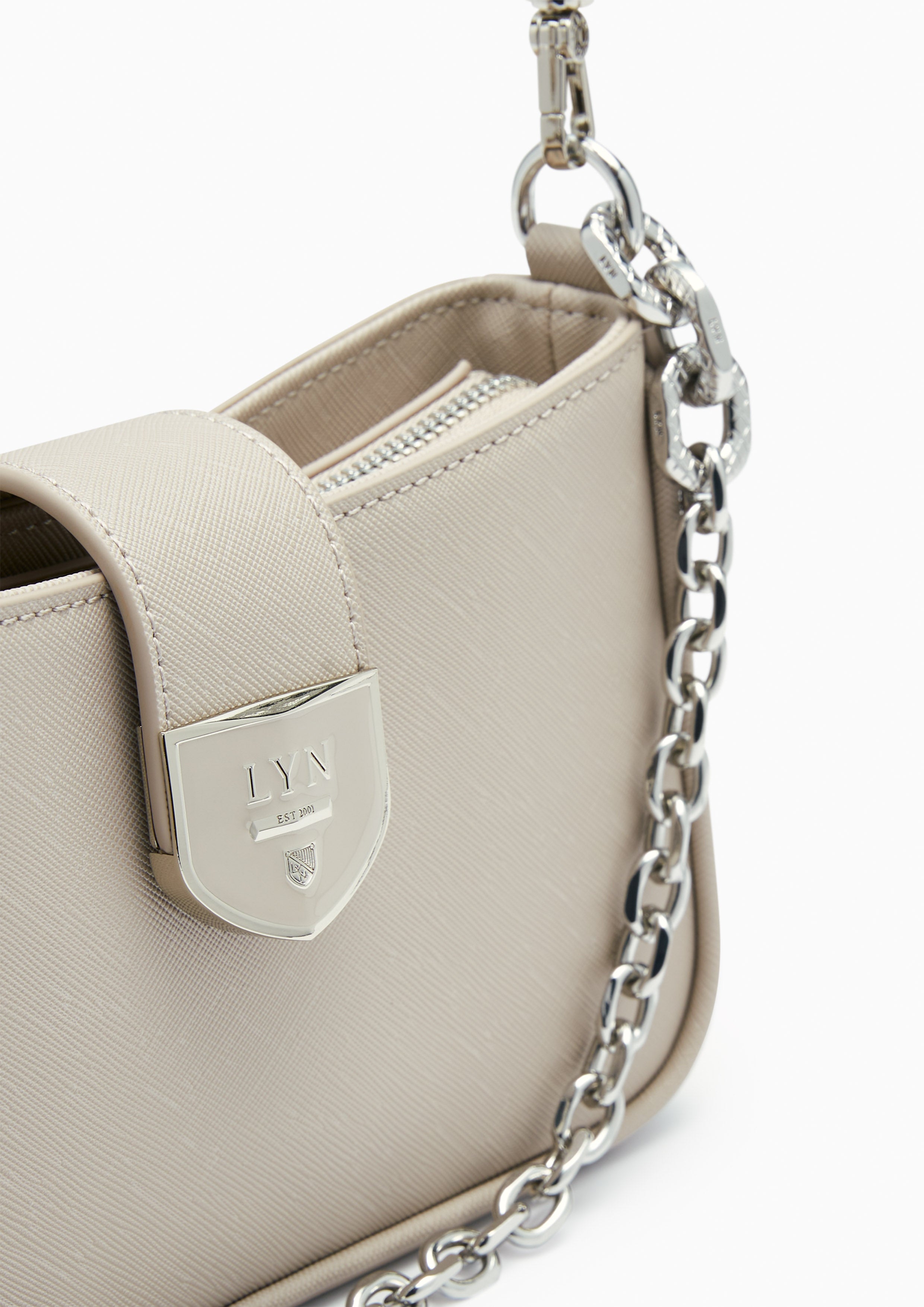 Re-Edit Casia Athella Shoulder Bag Light Grey