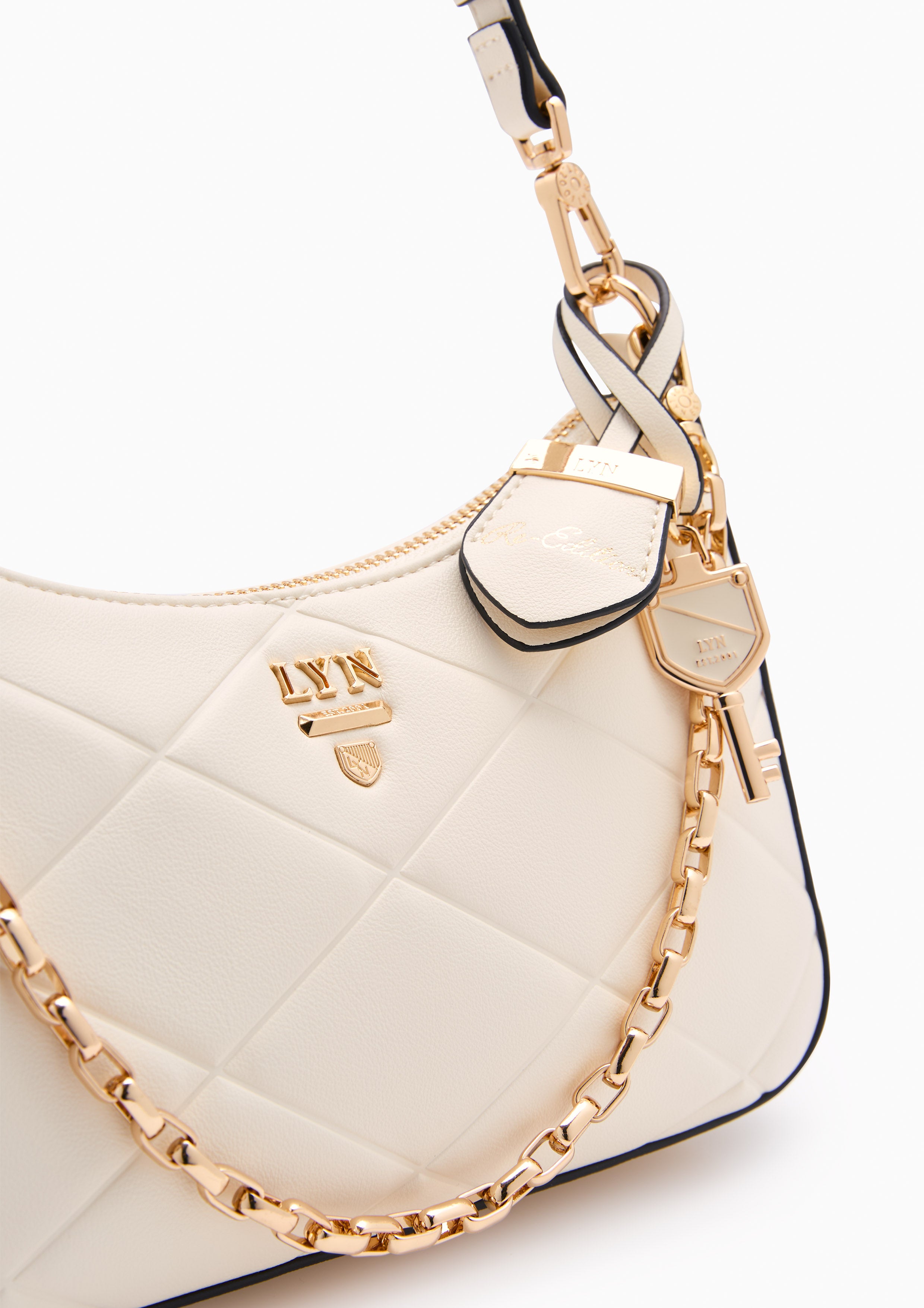 Re-Edit Rosee S Emb Shoulder Bag Ivory