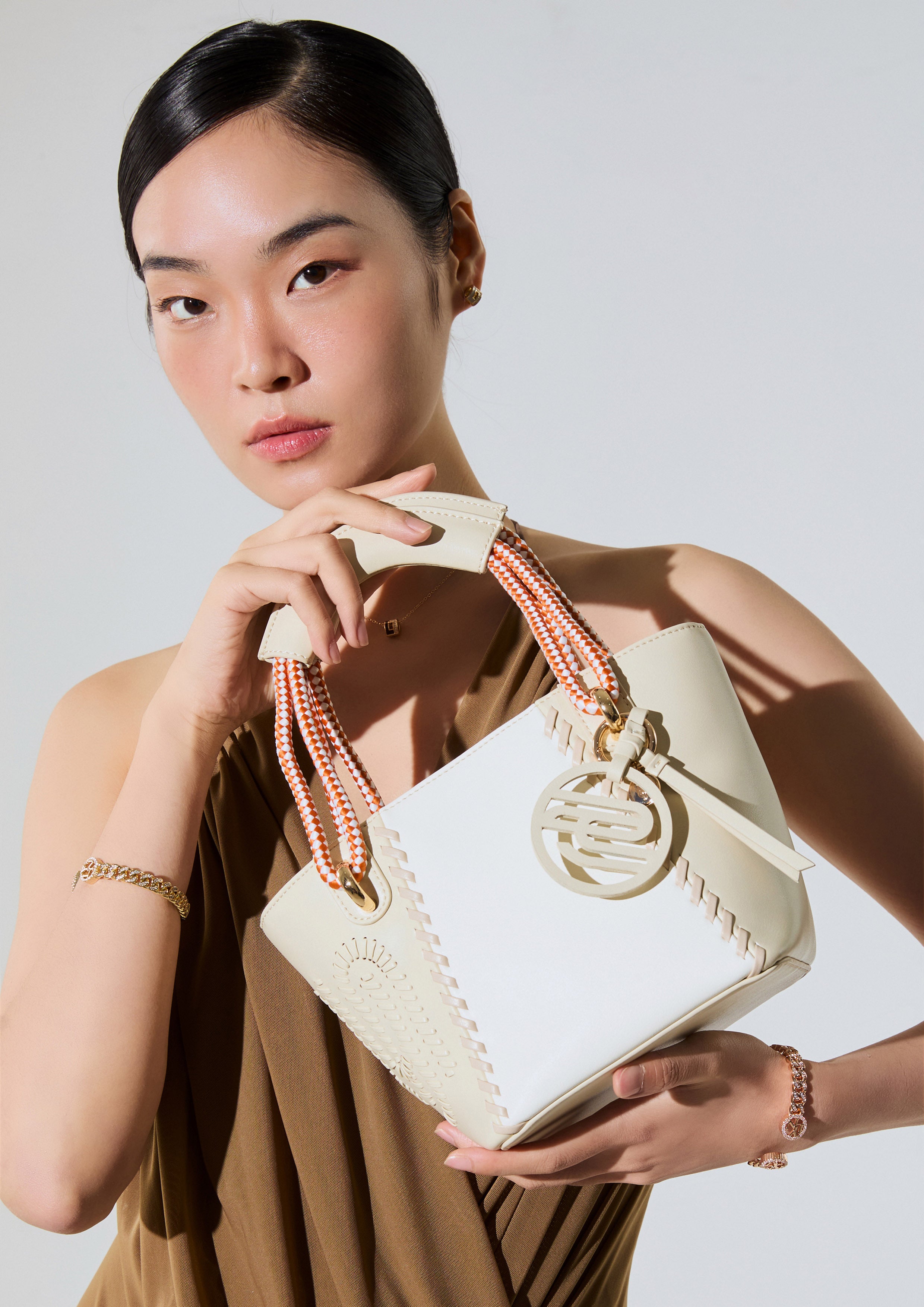 Palma Infinite S Top Handle Bag Ivory