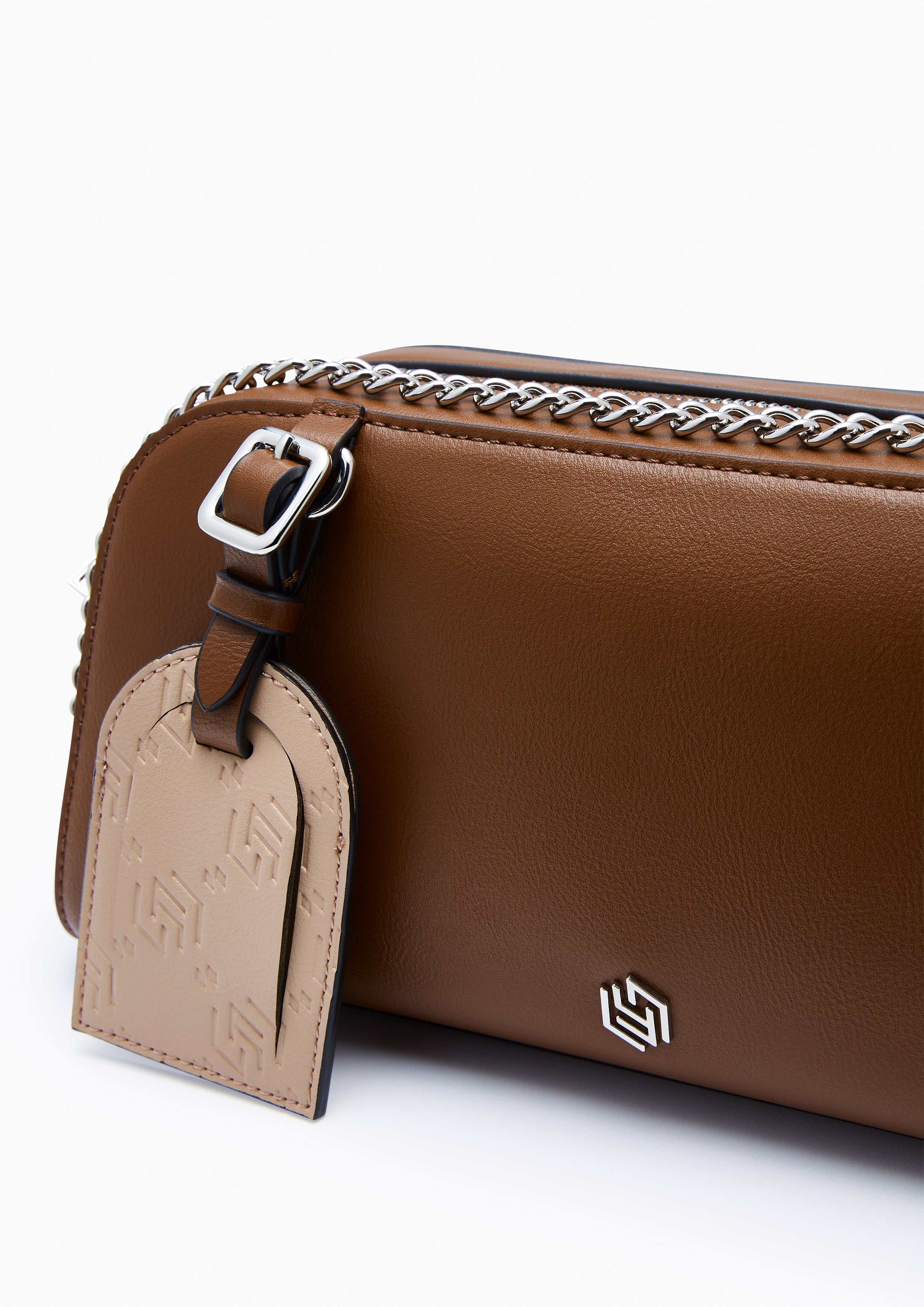 Zoll Infinite Chain Crossbody Bag Dark Brown