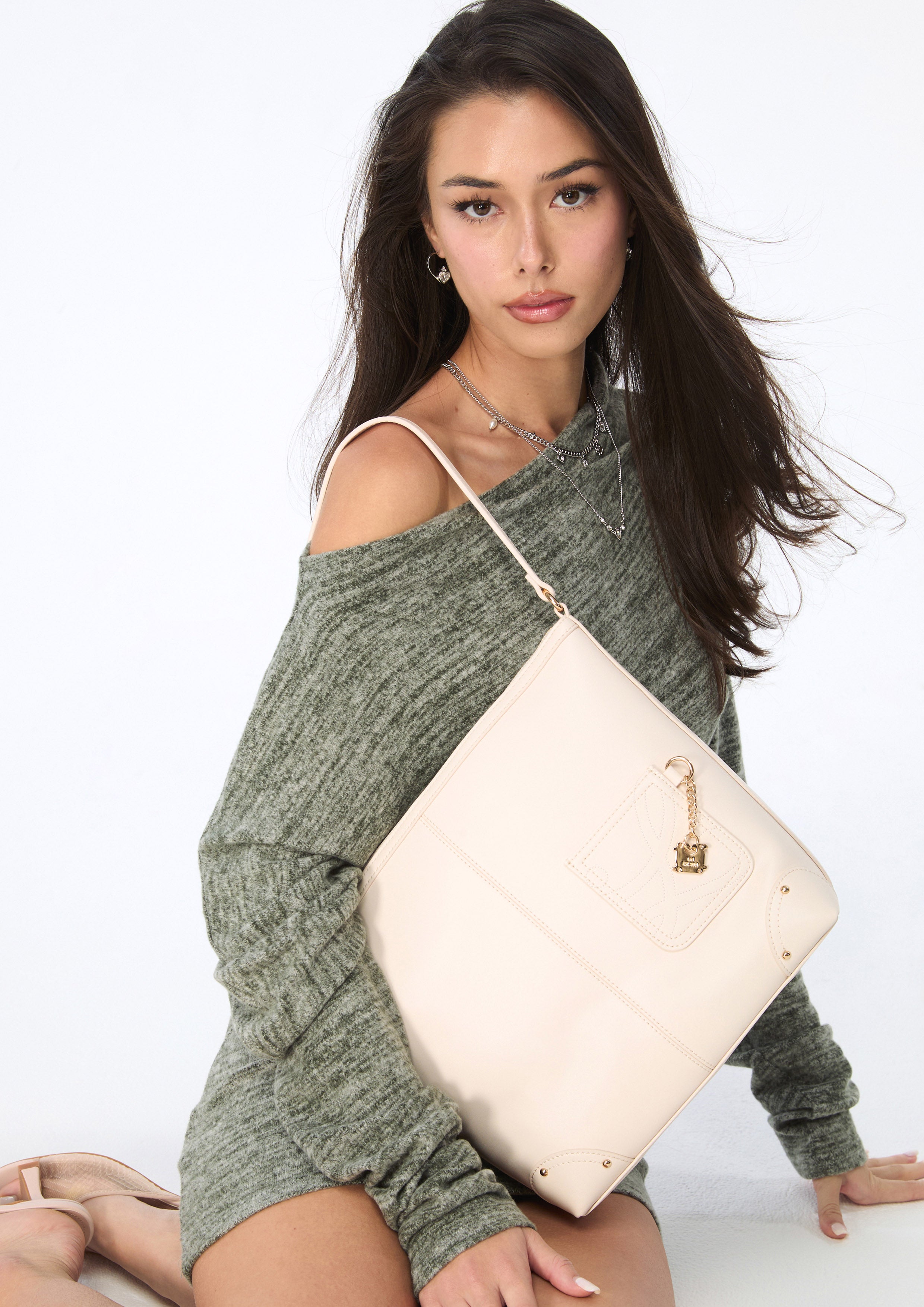 Boyfriedns Shoulder Bag Ivory