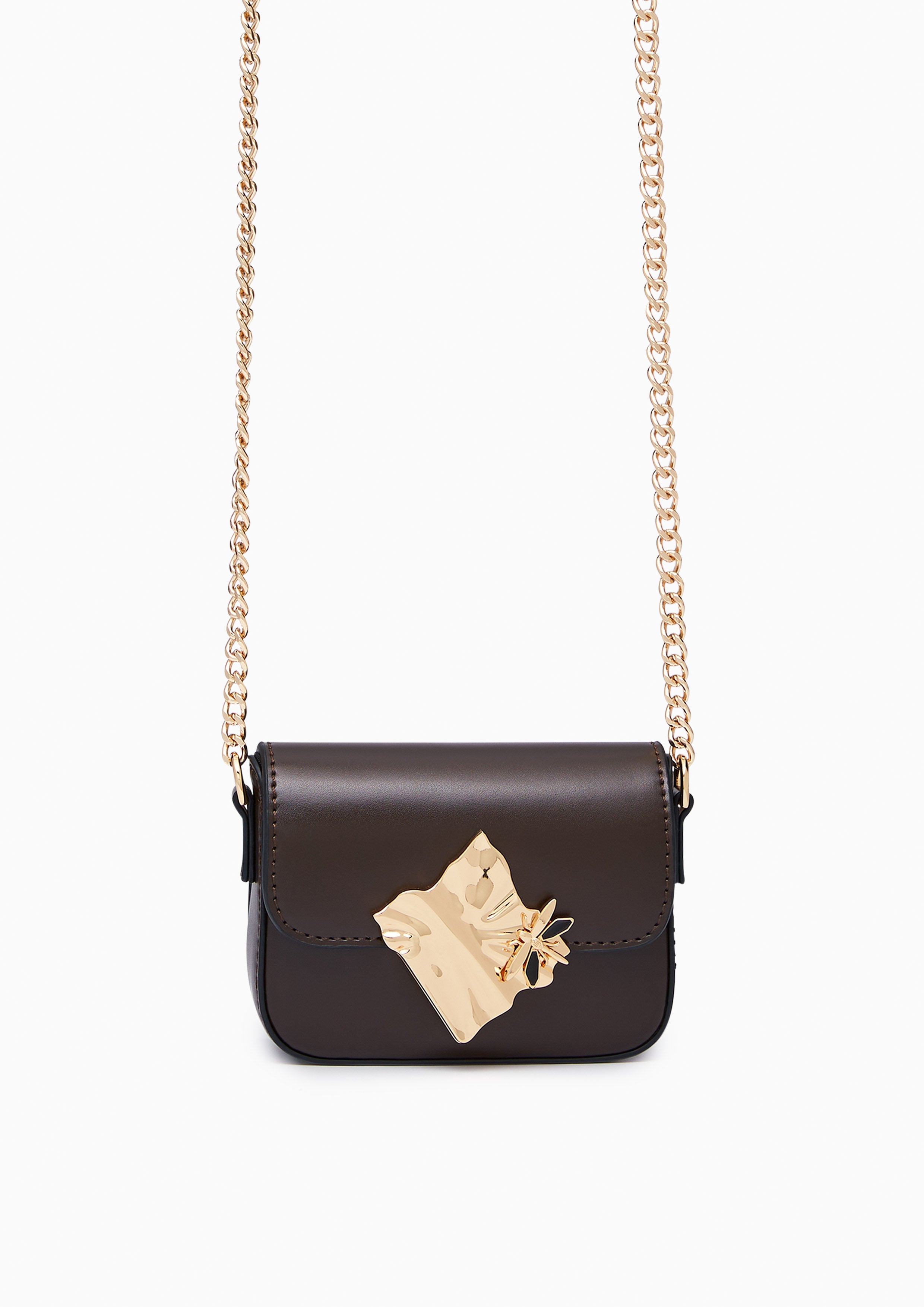 Voda Infinite Mini Crossbody Bag Dark Brown