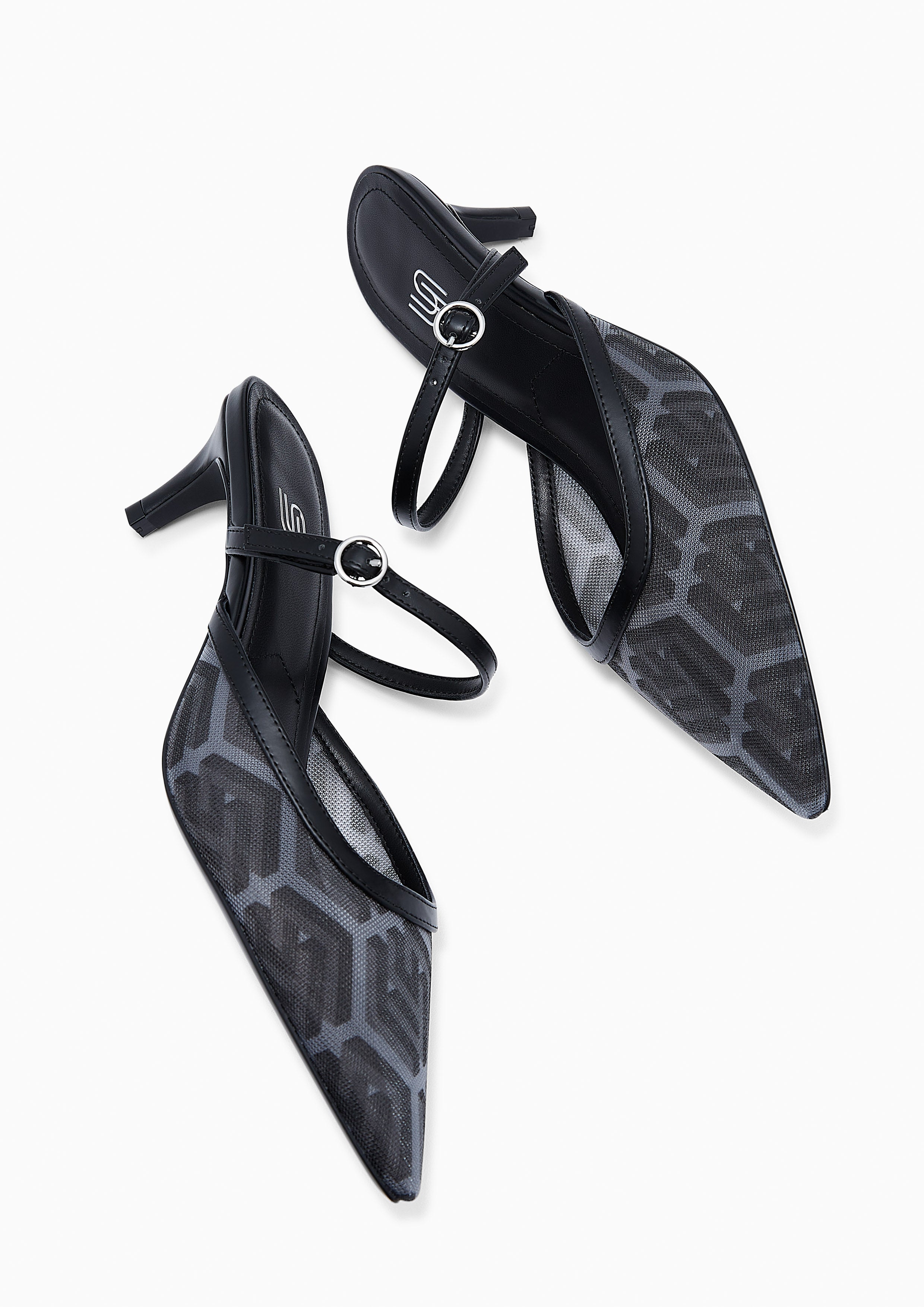 Ada Infinite Kitten Heel Shoes Black