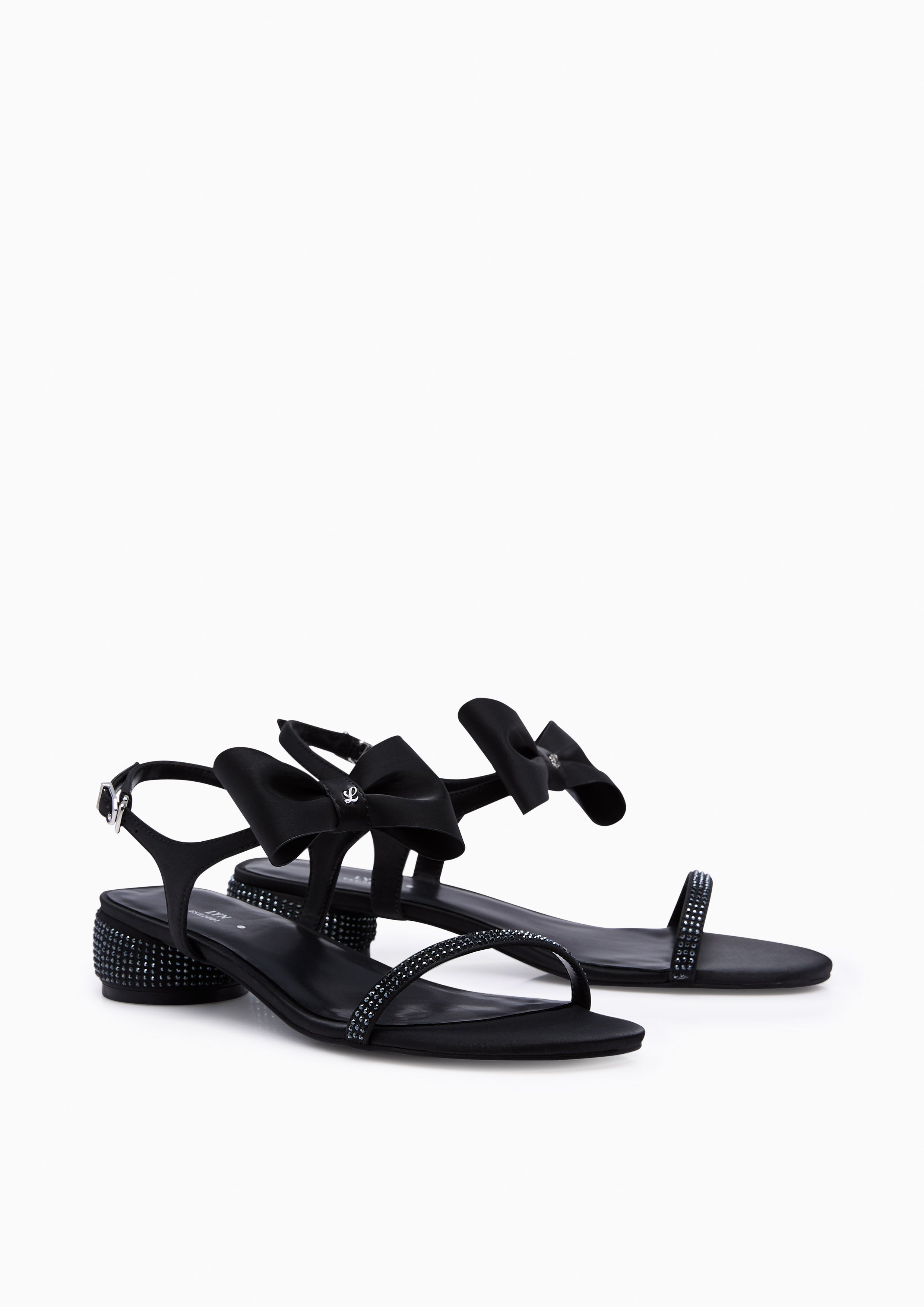 Lulana Mid Heel Sandals Black