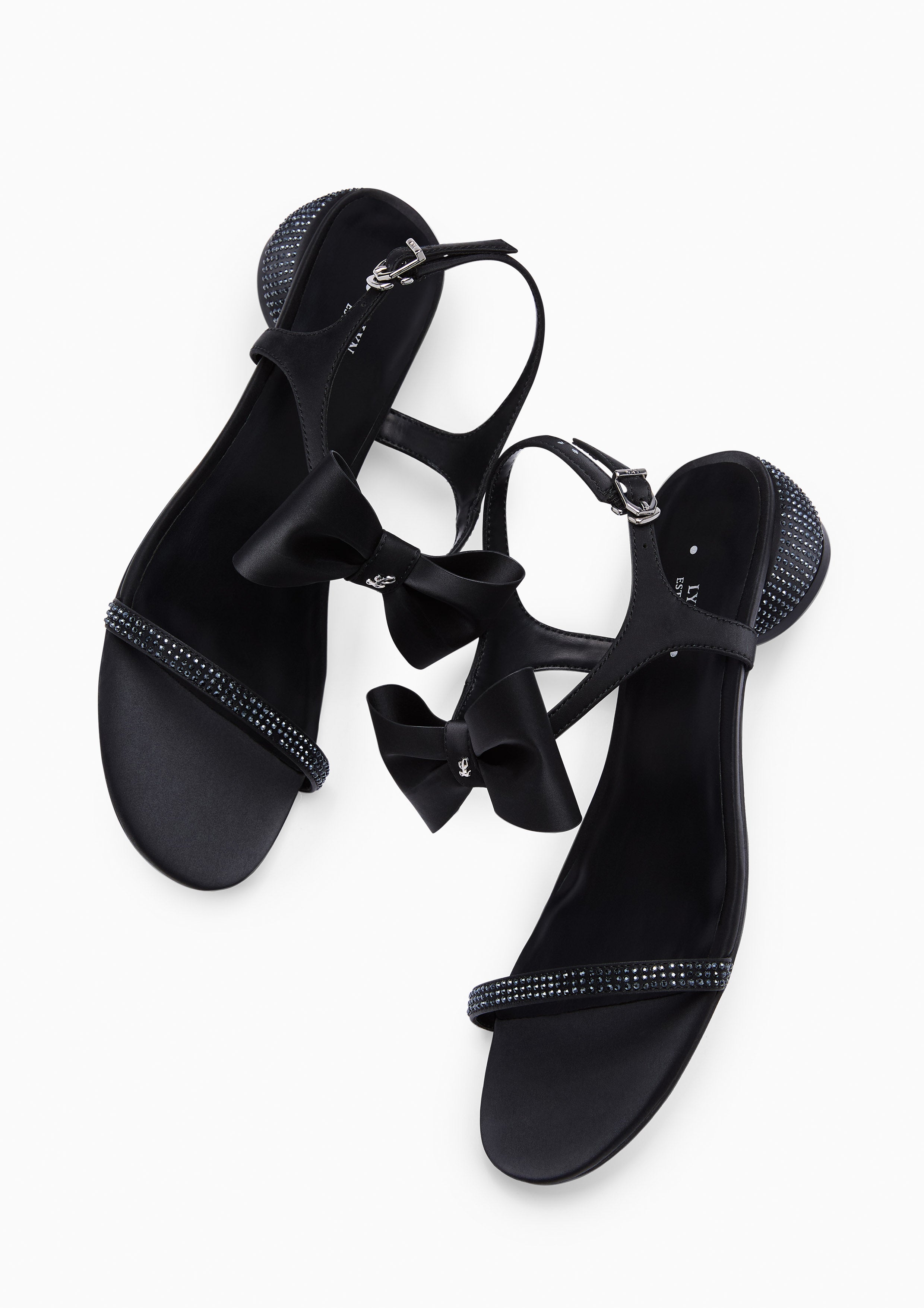 Lulana Mid Heel Sandals Black