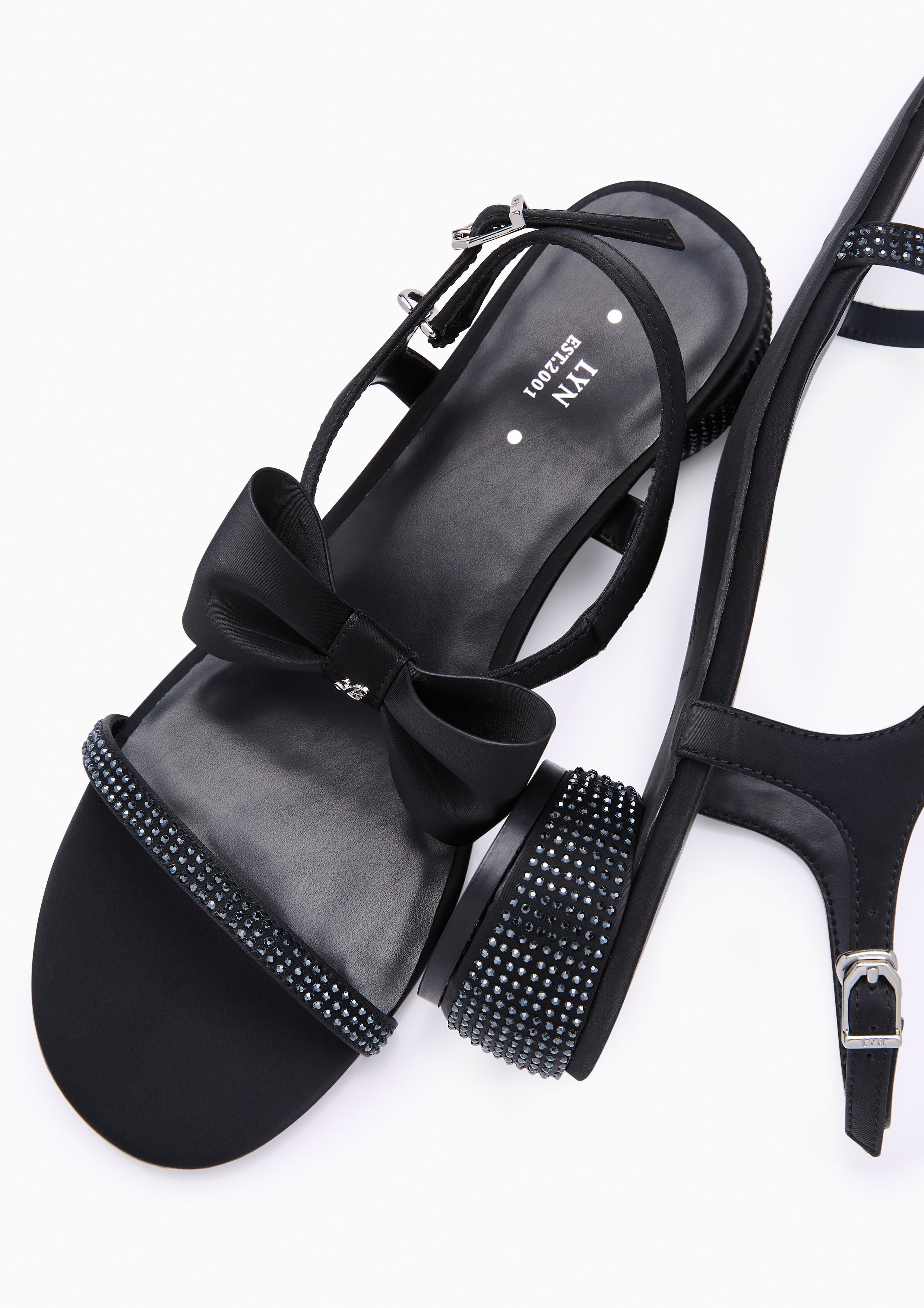 Lulana Mid Heel Sandals Black