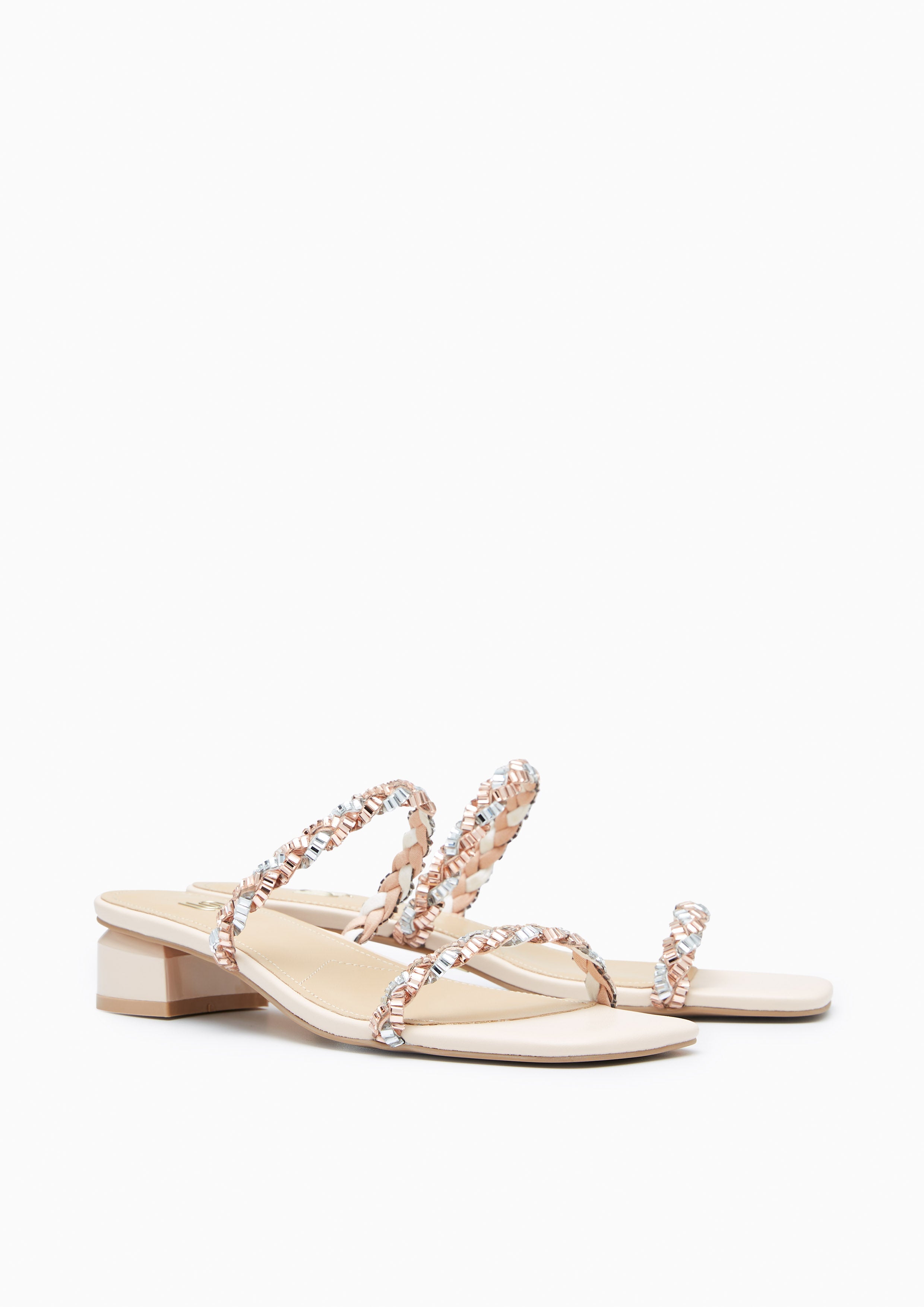 Promise Square Infinite Sandals Ivory