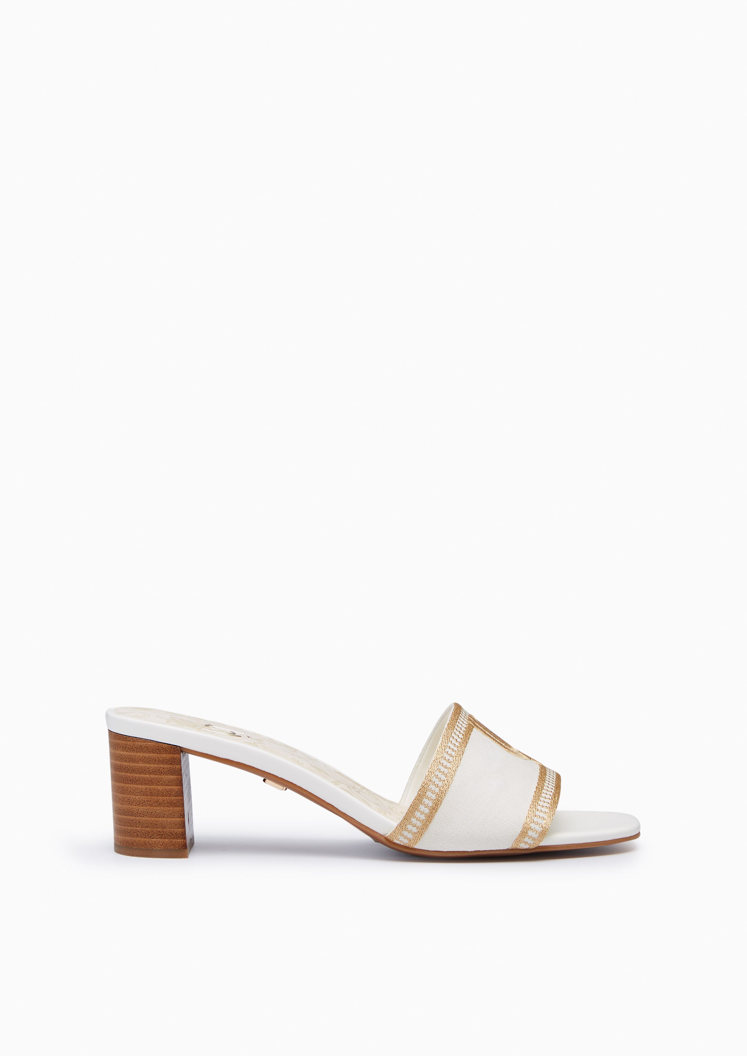 Maiden Mid Stack Infinite Heel Sandals Ivory