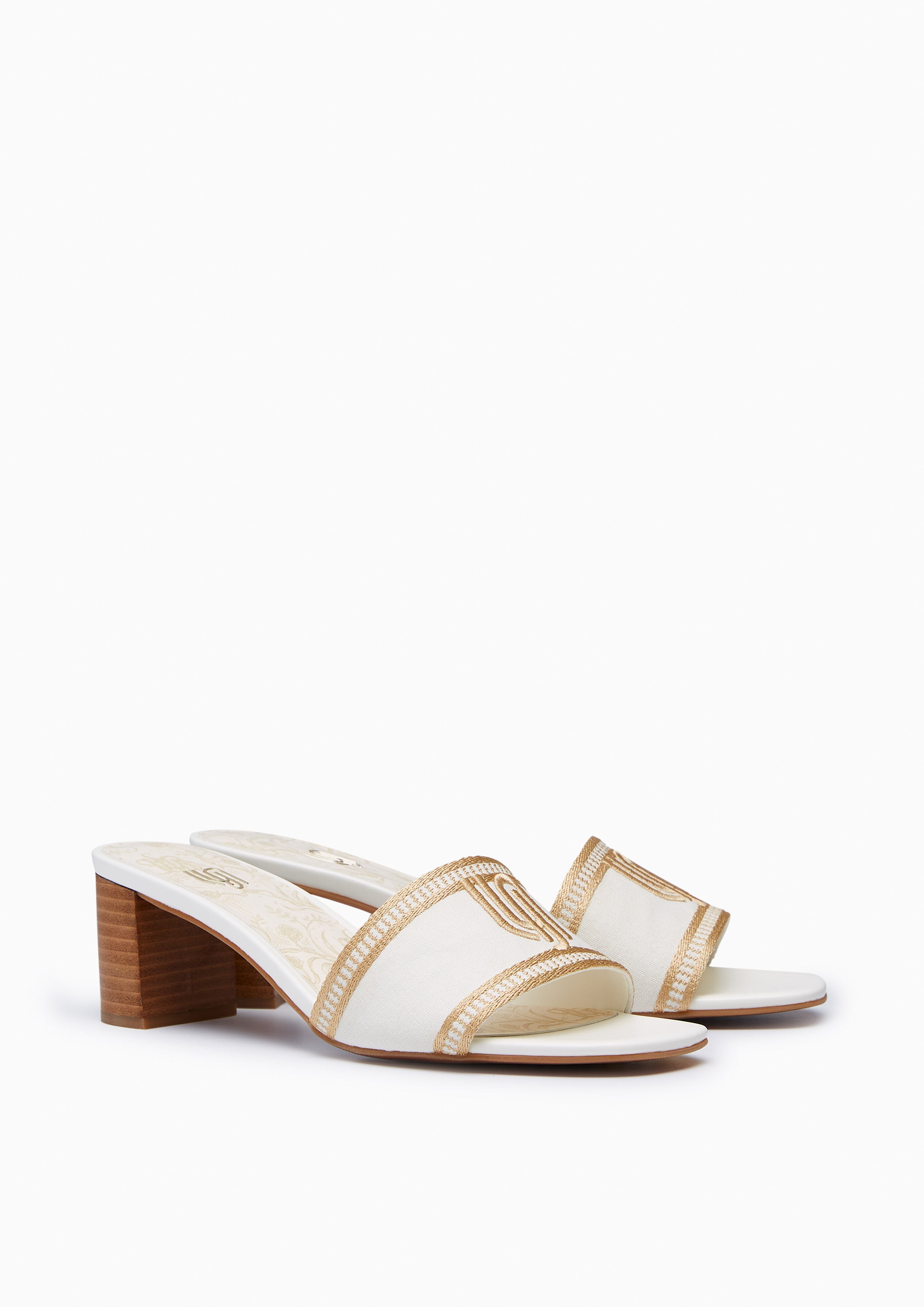 Maiden Mid Stack Infinite Heel Sandals Ivory