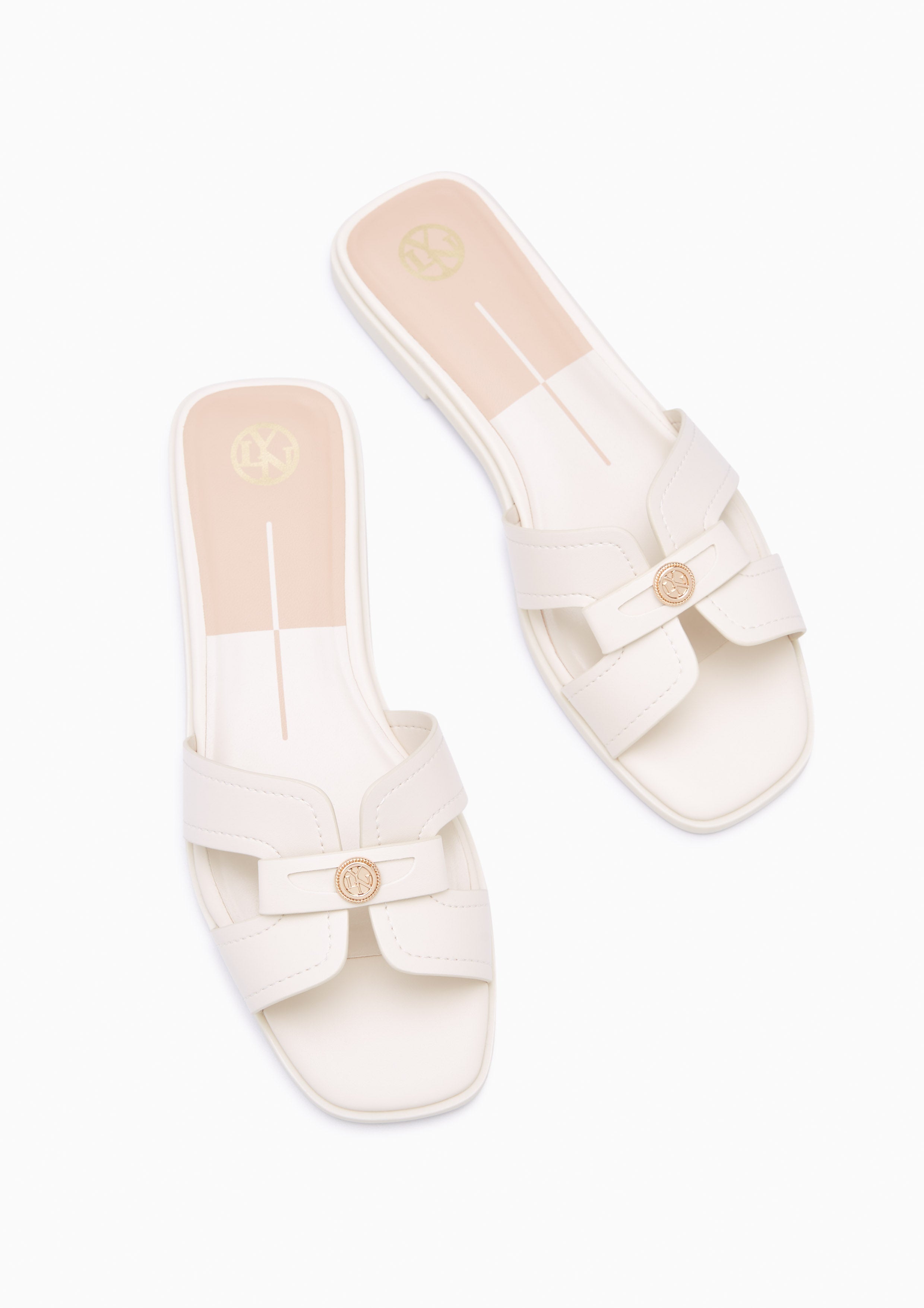 Hey Penny Slide Sandals Ivory