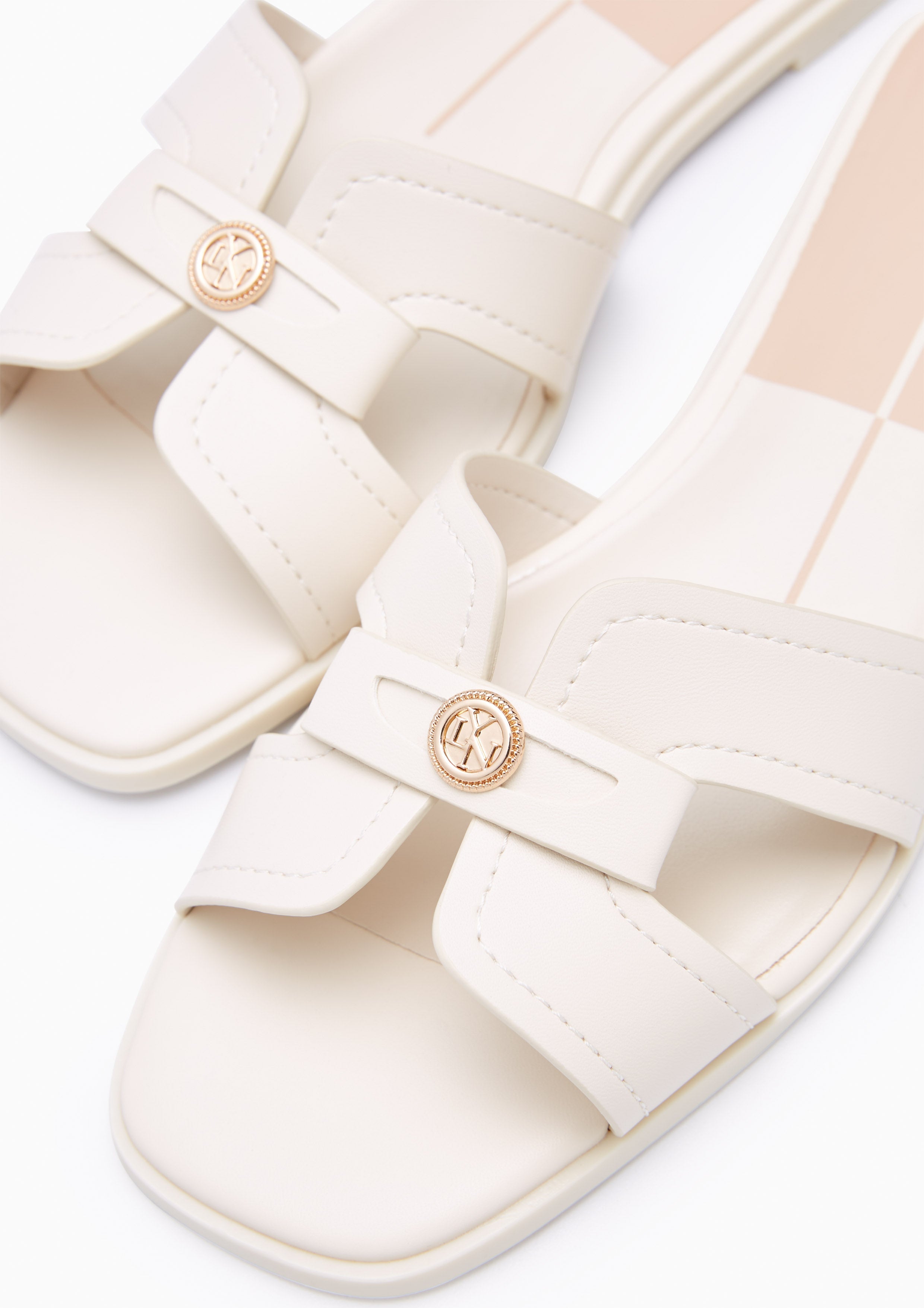 Hey Penny Slide Sandals Ivory