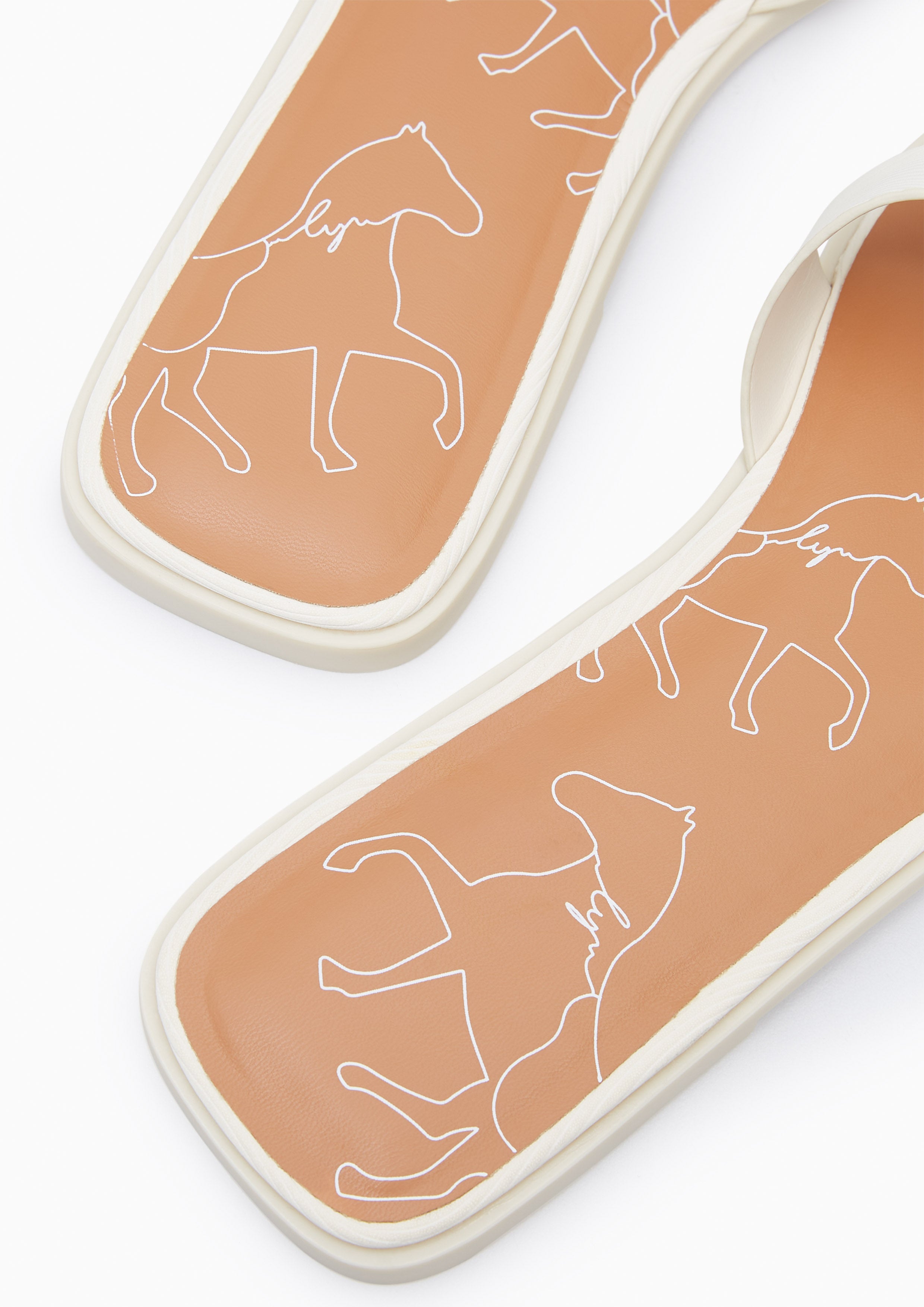 Hey Gallop Flat Sandals Ivory