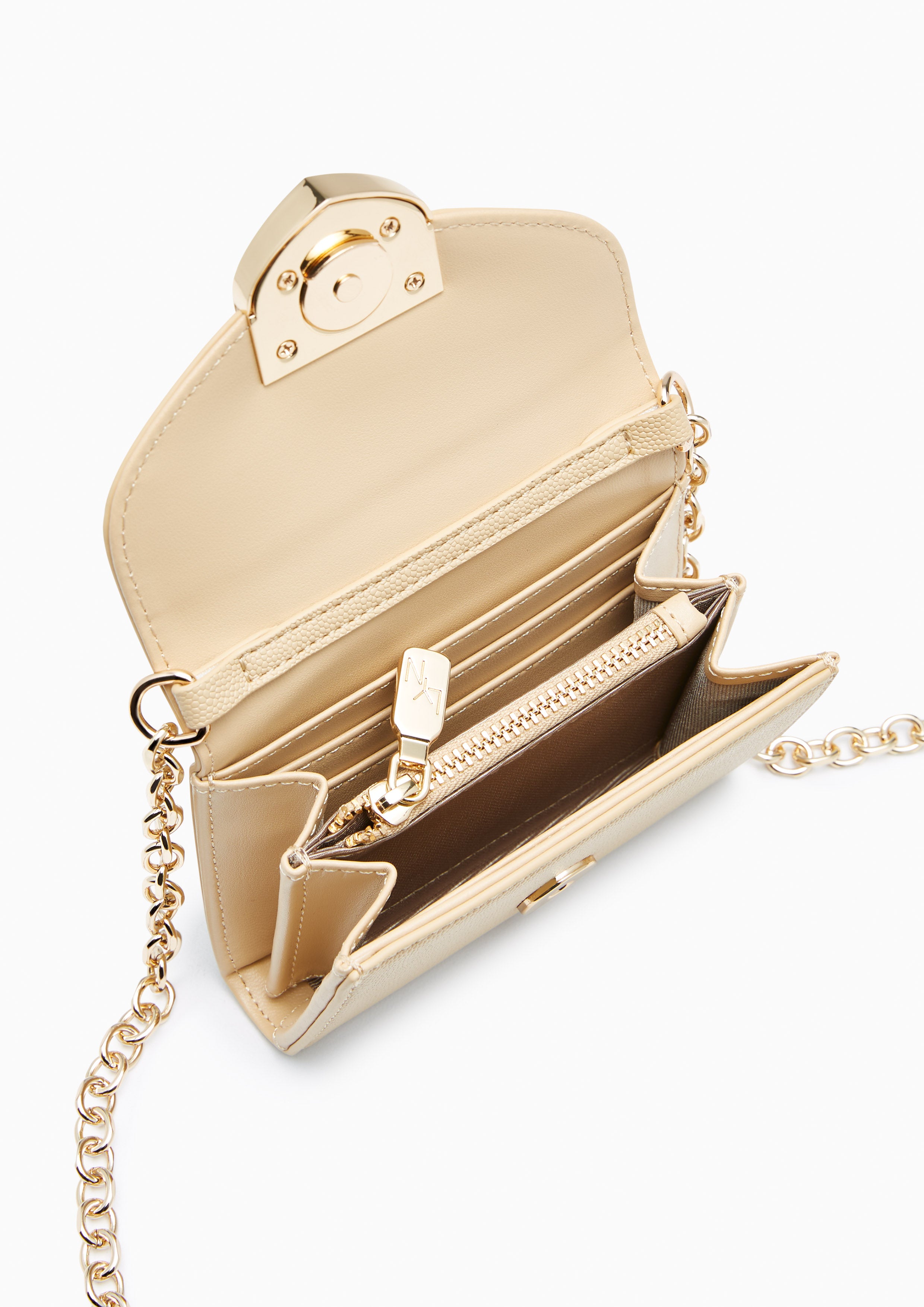 Re-Edit Casia Short Wallet On Chain Beige