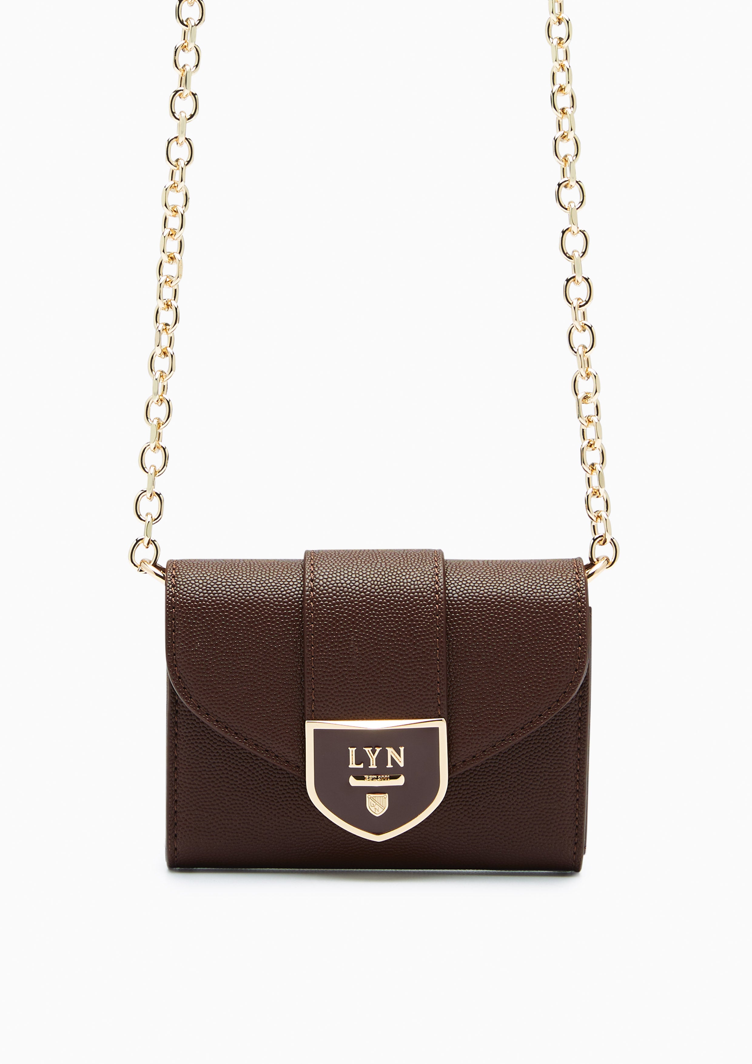 Re-Edit Casia Short Wallet On Chain Dark Brown