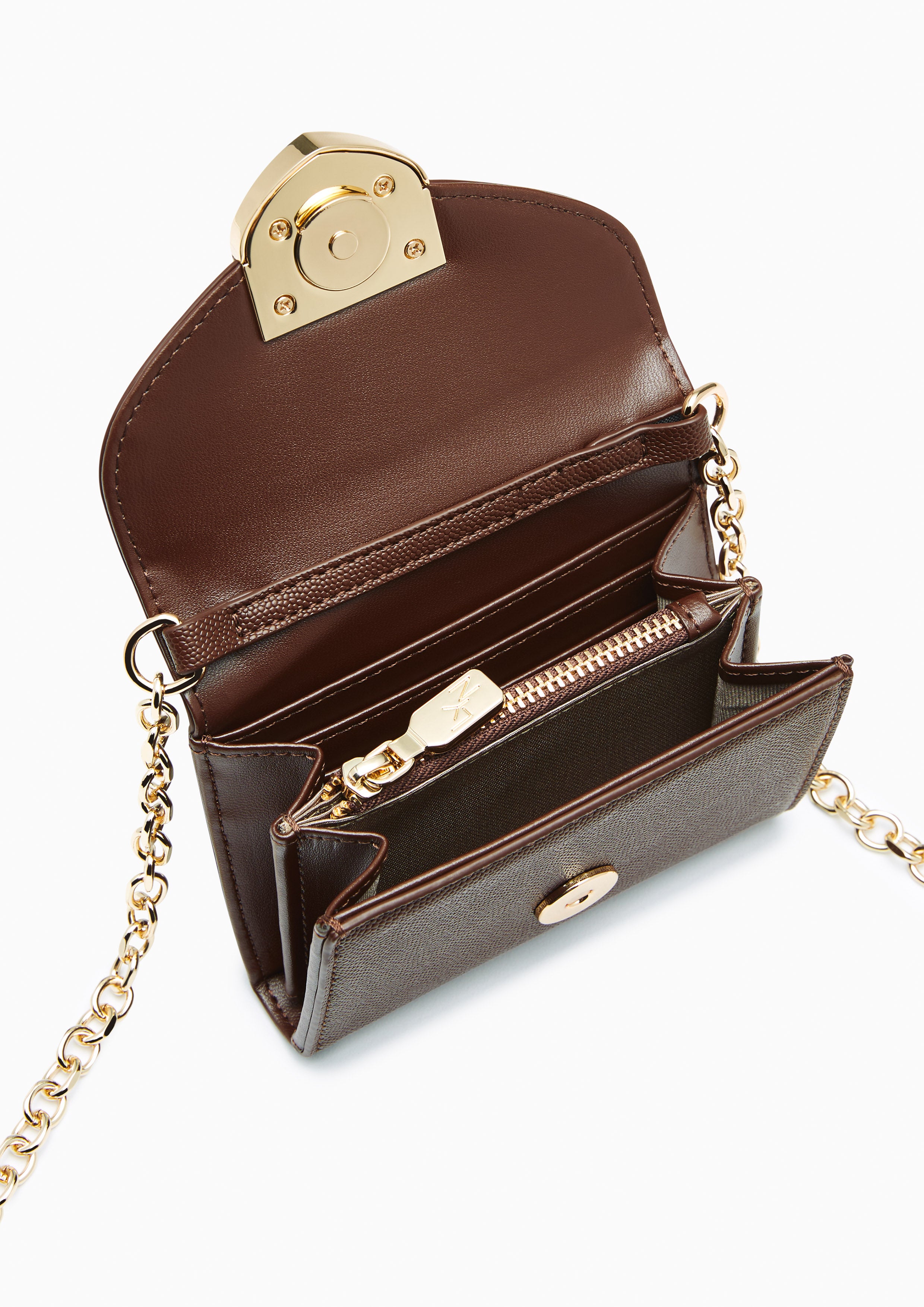 Re-Edit Casia Short Wallet On Chain Dark Brown