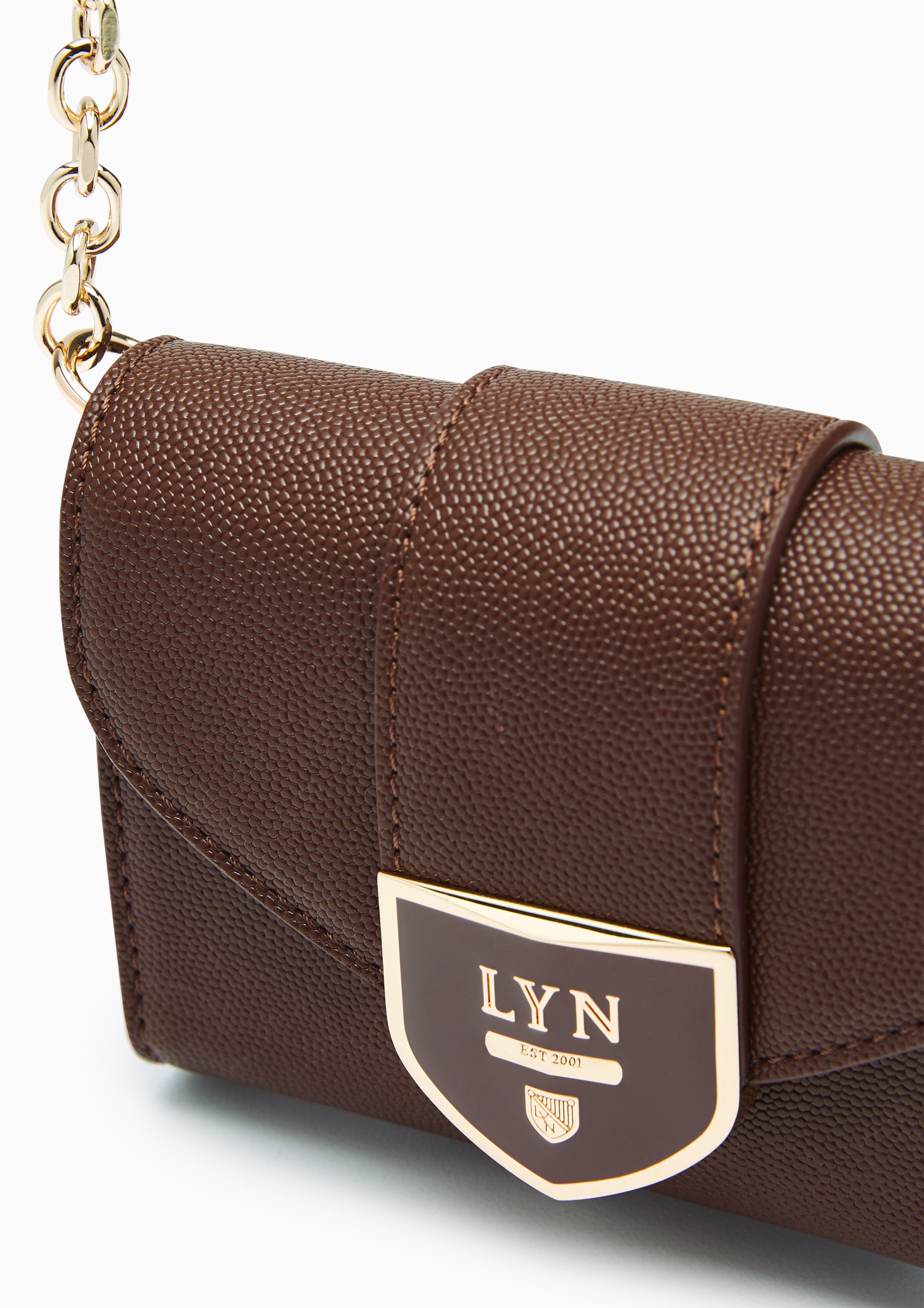 Re-Edit Casia Short Wallet On Chain Dark Brown