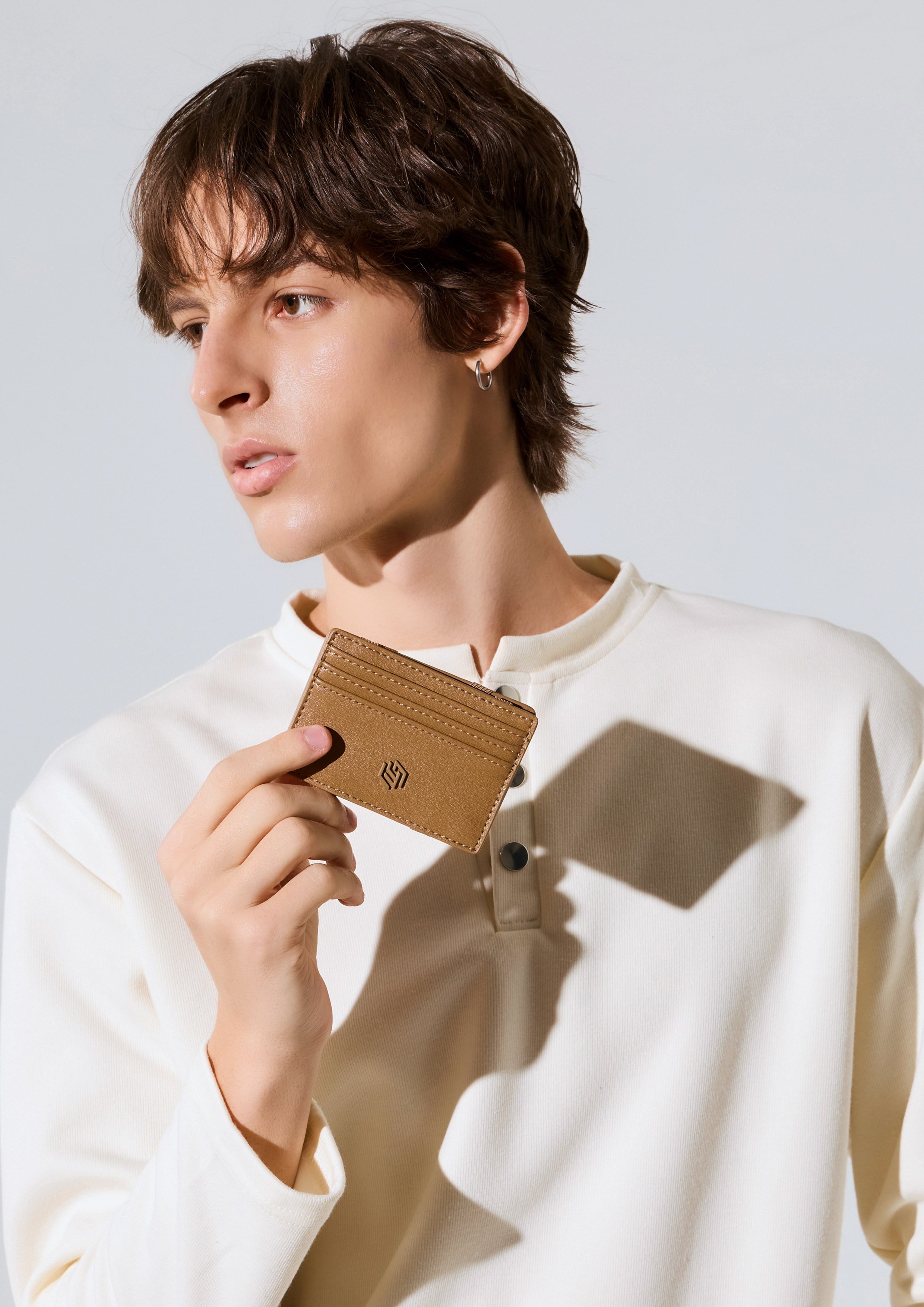 Duncan Card Holder Beige
