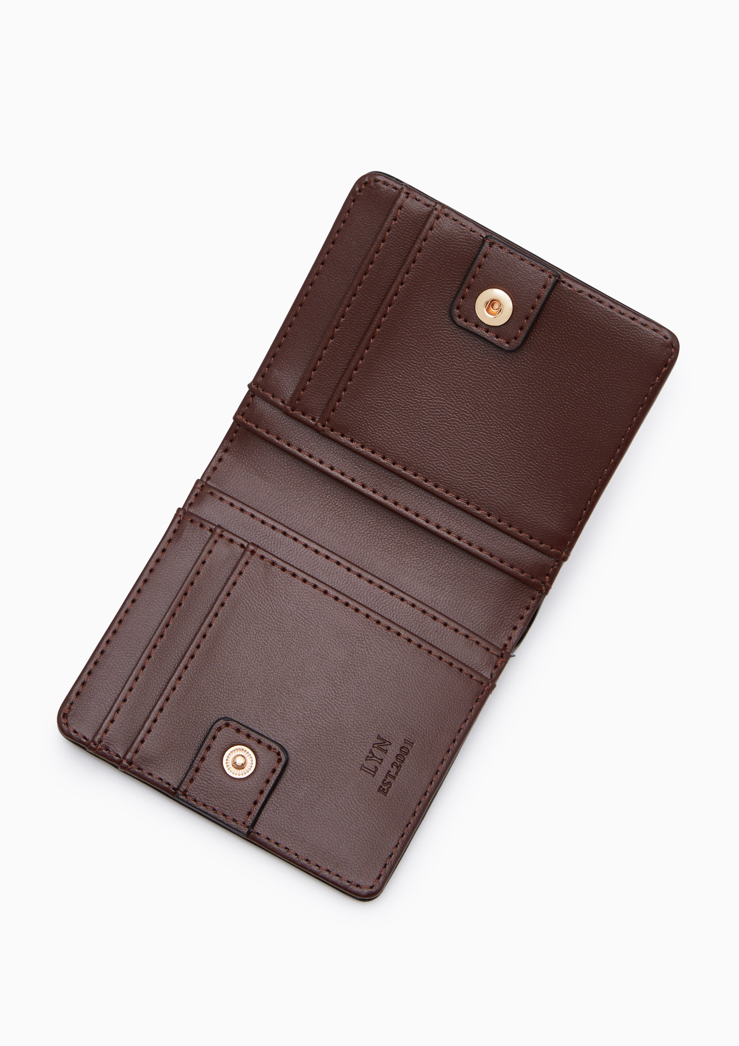 Jardin Compact Wallet Dark Brown