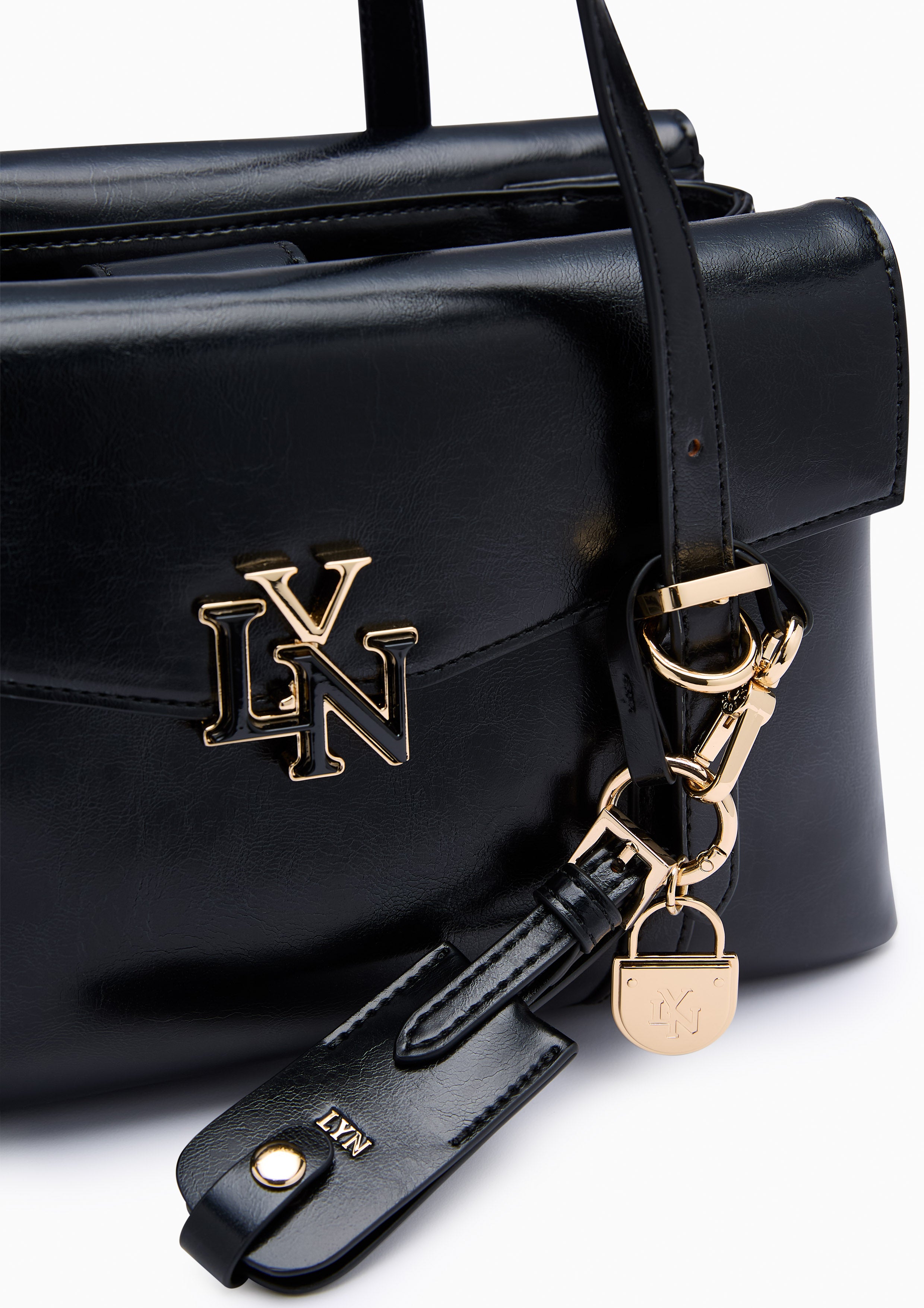 Lenae M Top Handle Bag Black