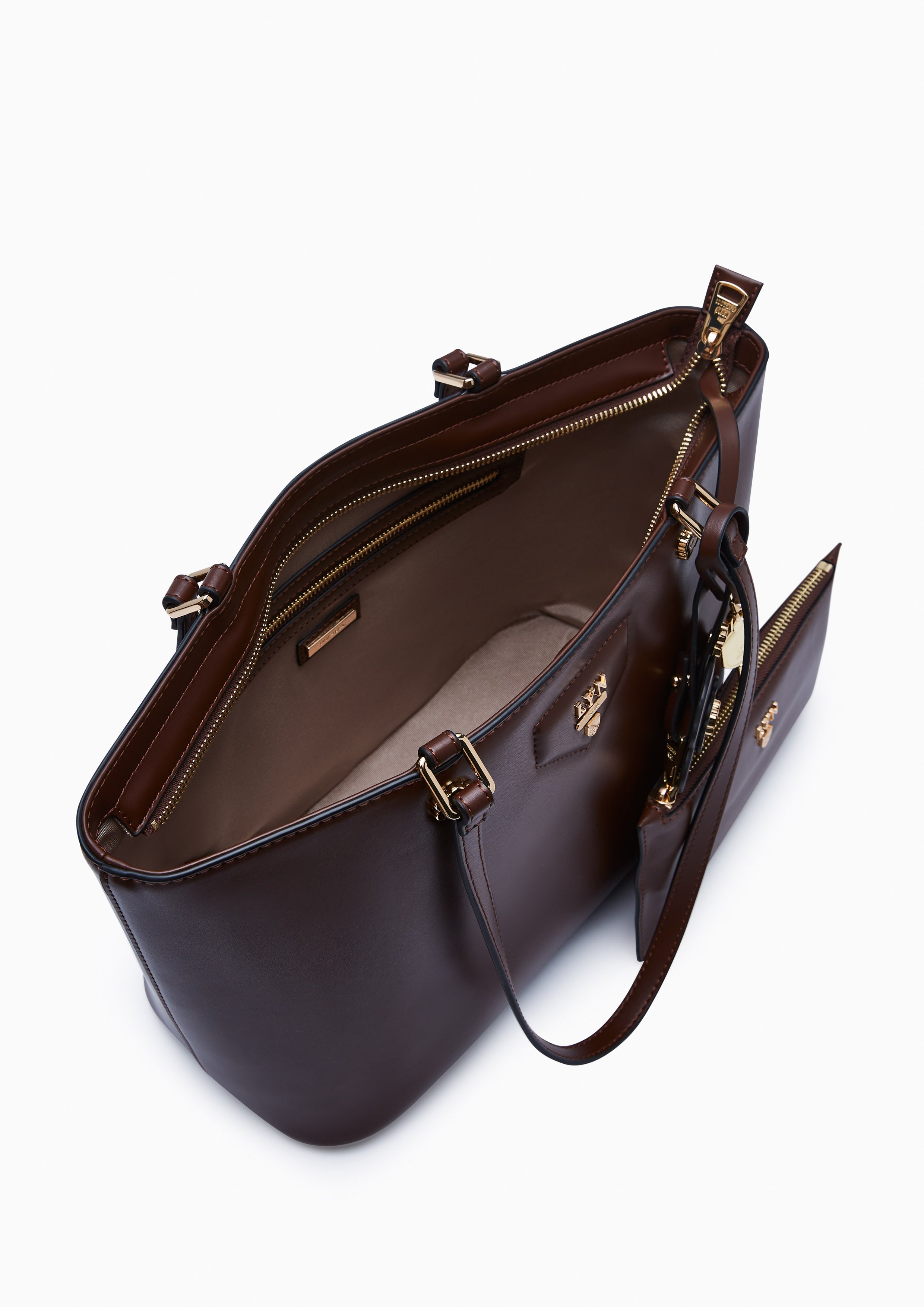 Poppy Carina L Tote Bag Dark Brown
