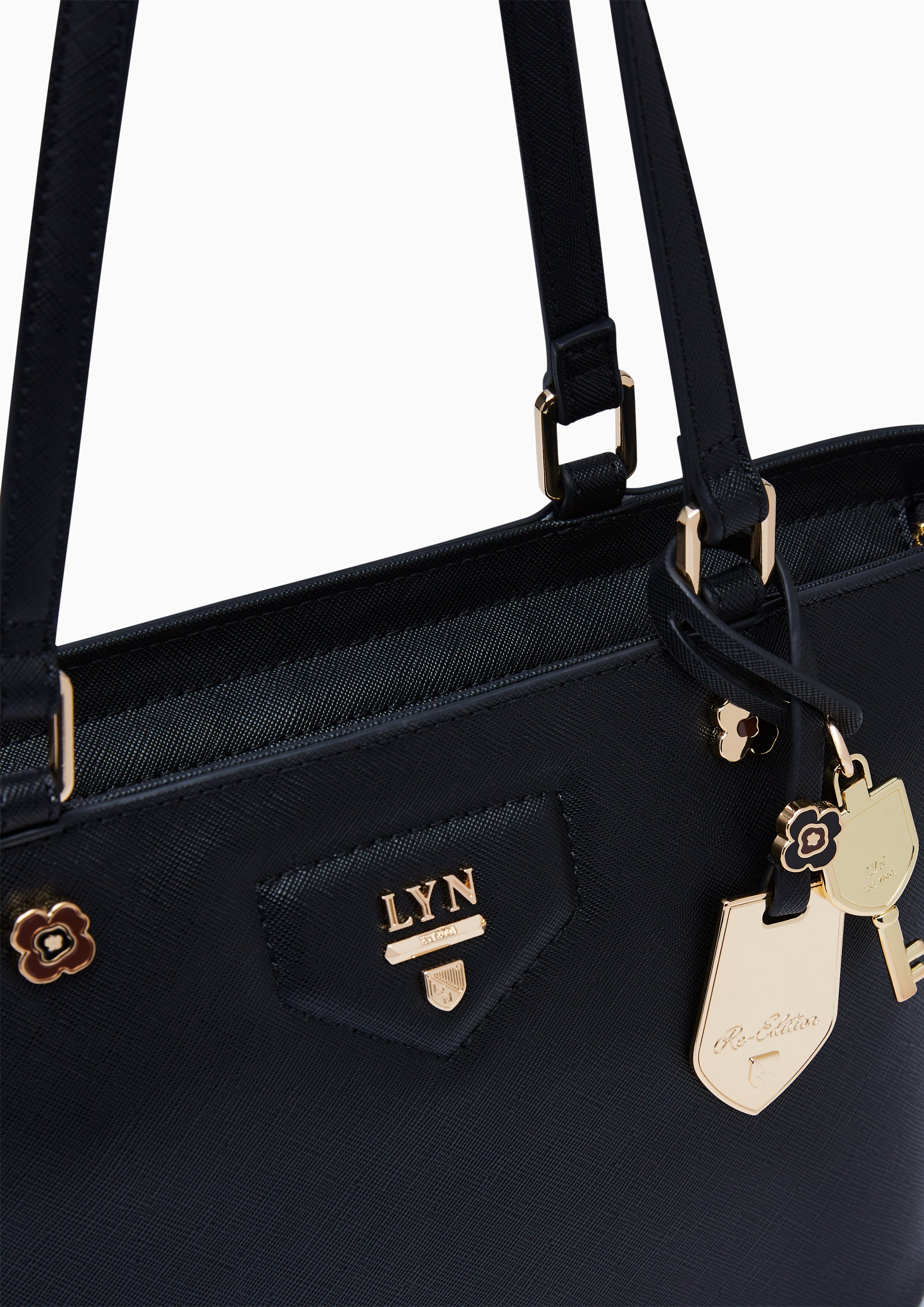 Poppy Print Carina M Tote Bag Black