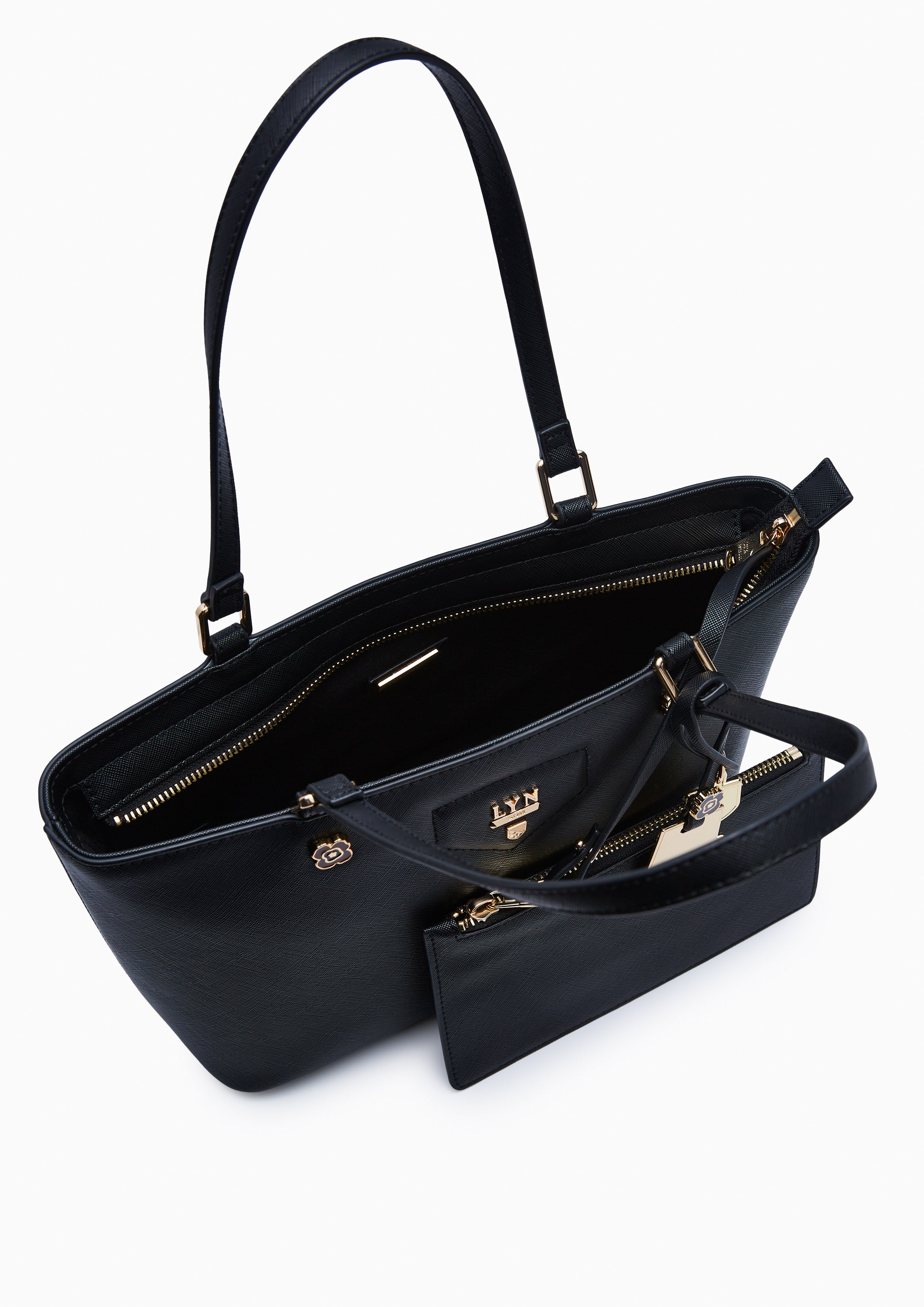 Poppy Print Carina M Tote Bag Black
