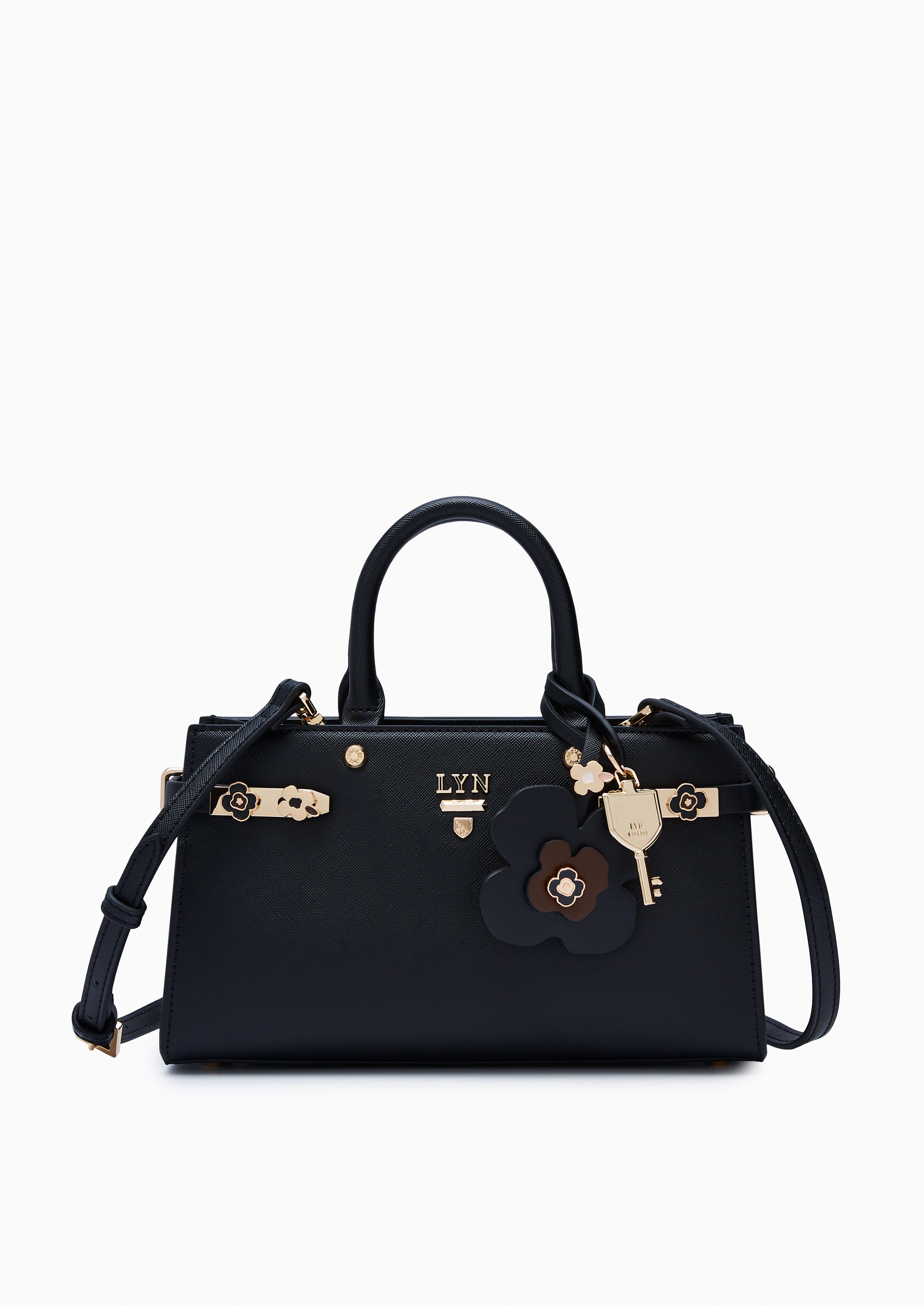Poppy Fineness M Long Handle Bag Black