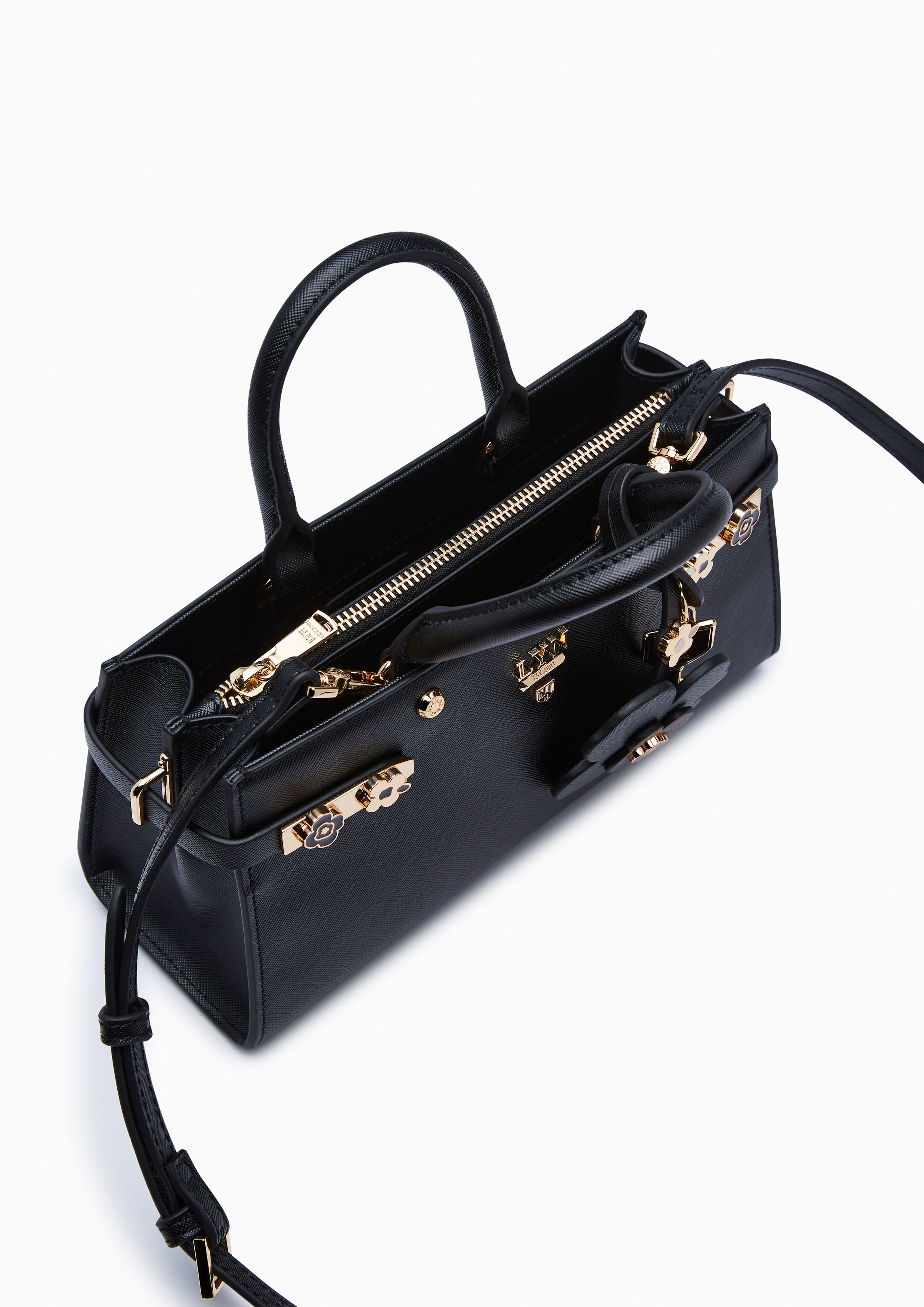 Poppy Fineness M Long Handle Bag Black