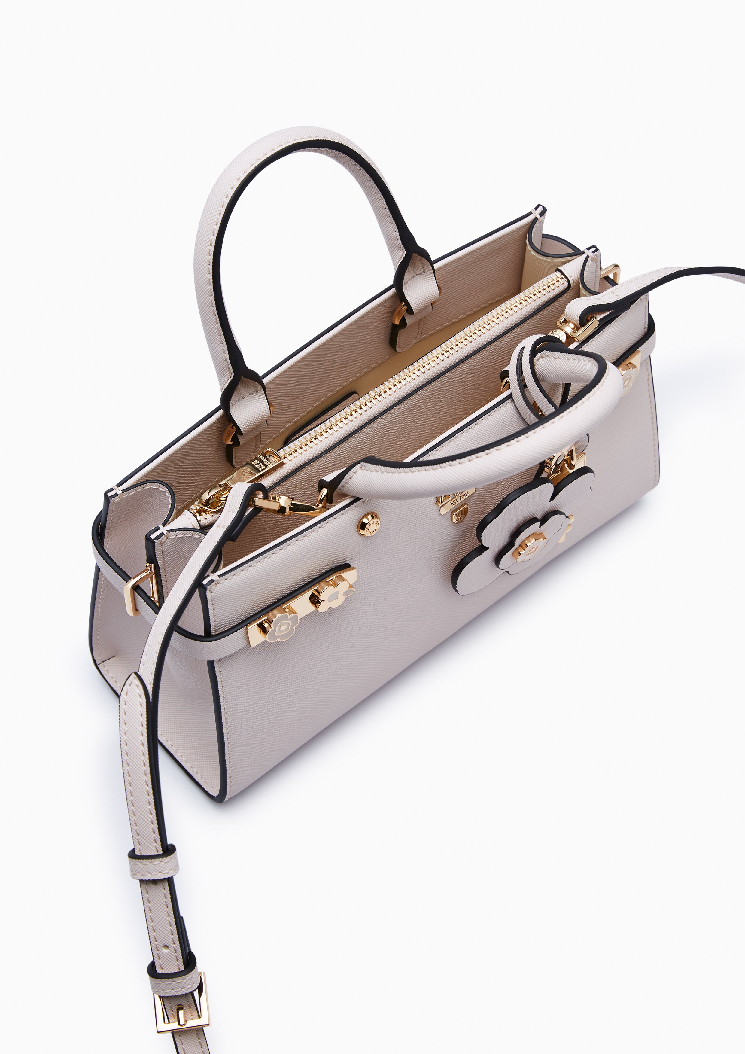 Poppy Fineness M Long Handle Bag Ivory