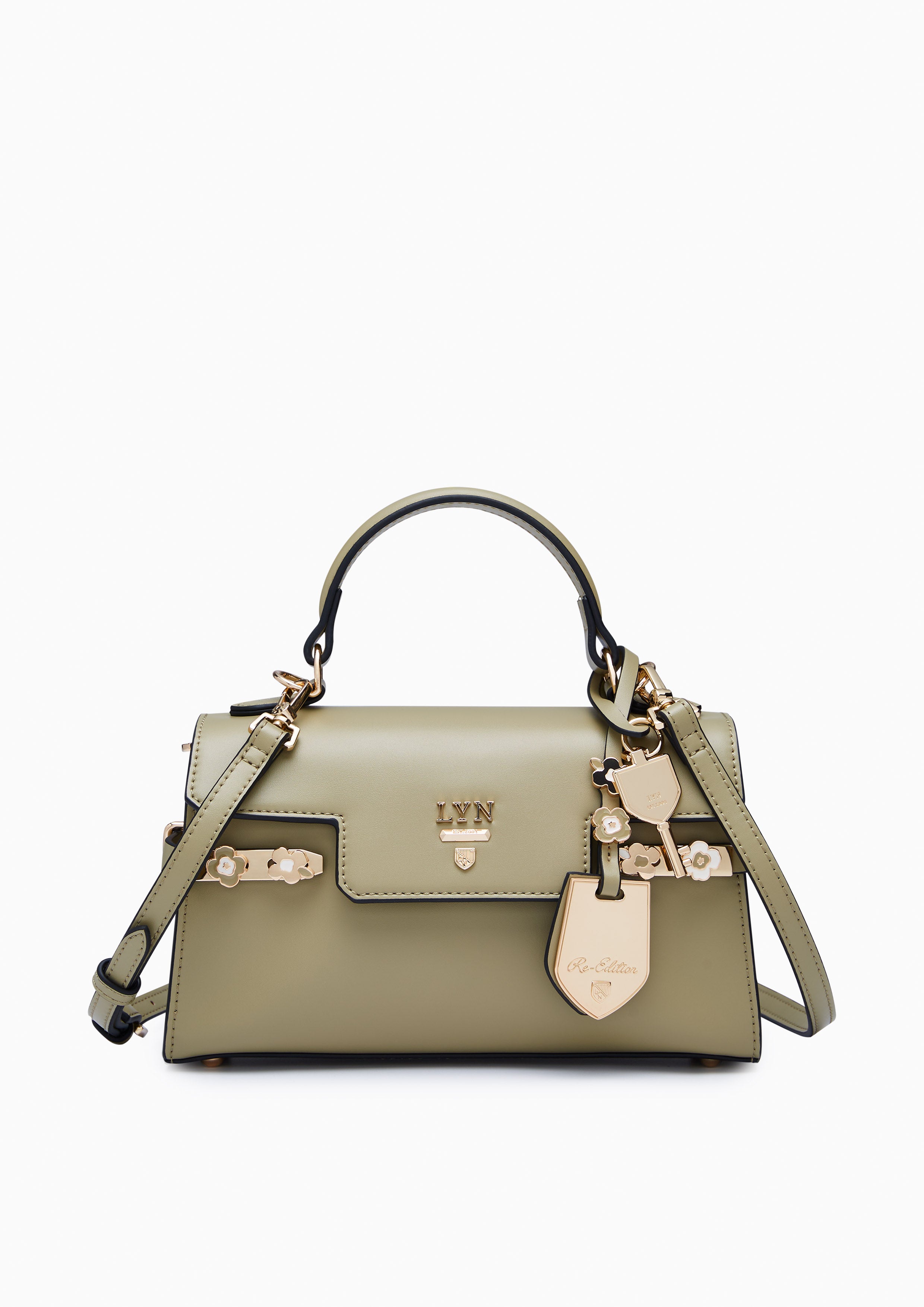 Poppy Fineness M Top Handle Bag Green
